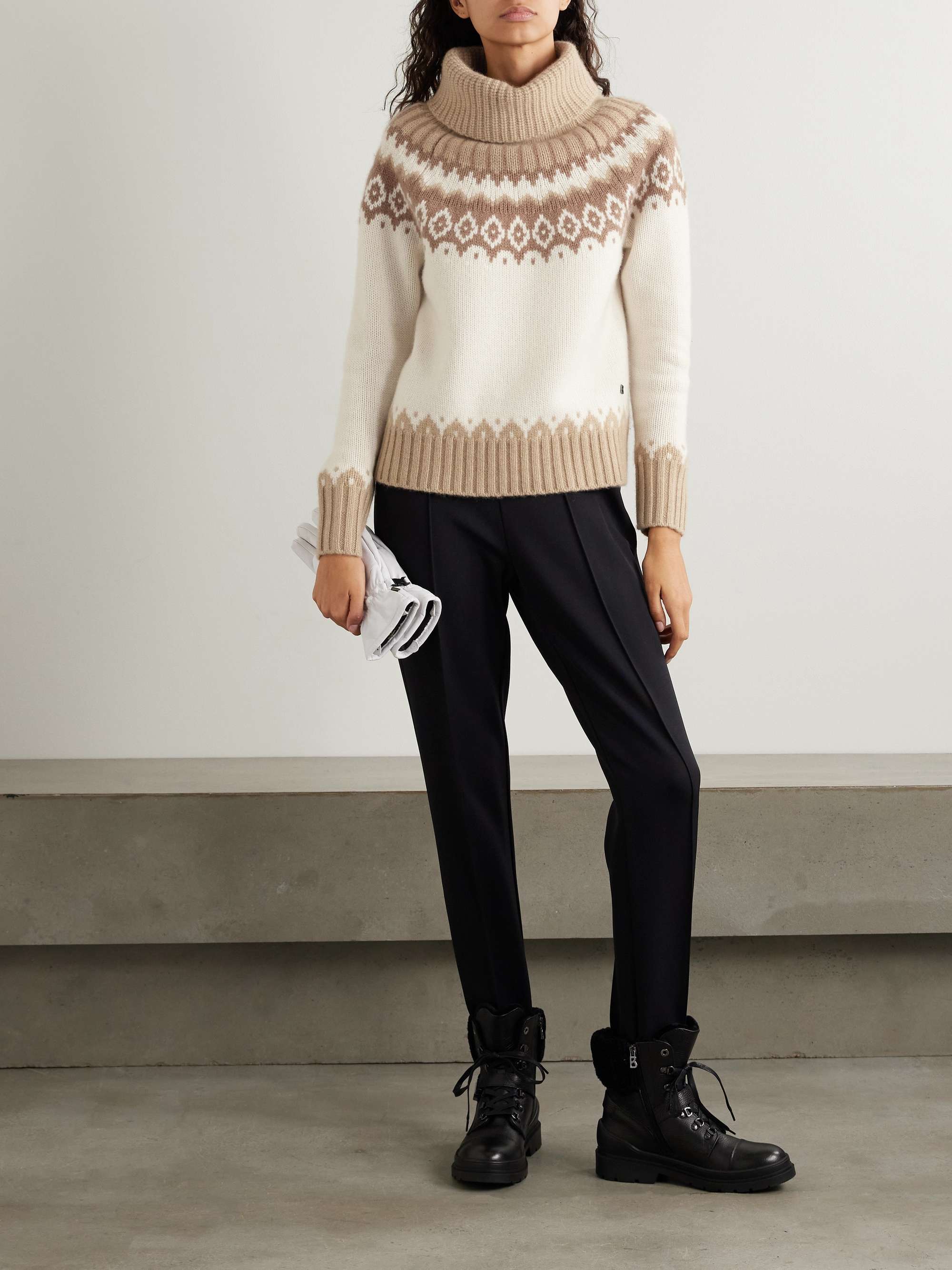 Ingrid Fair Isle cashmere turtleneck sweater view