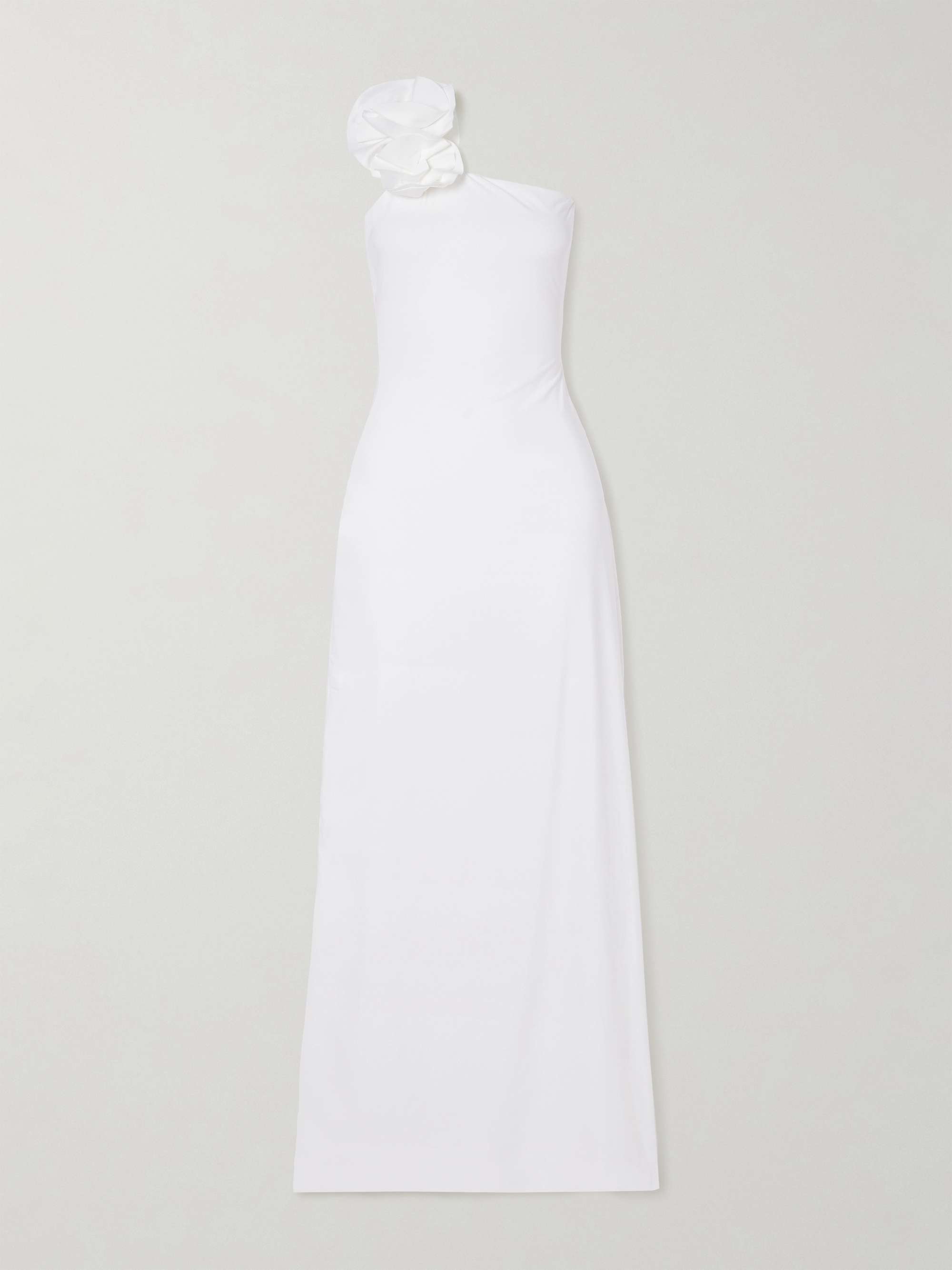 Adda one-shoulder appliquéd stretch-jersey maxi dress view