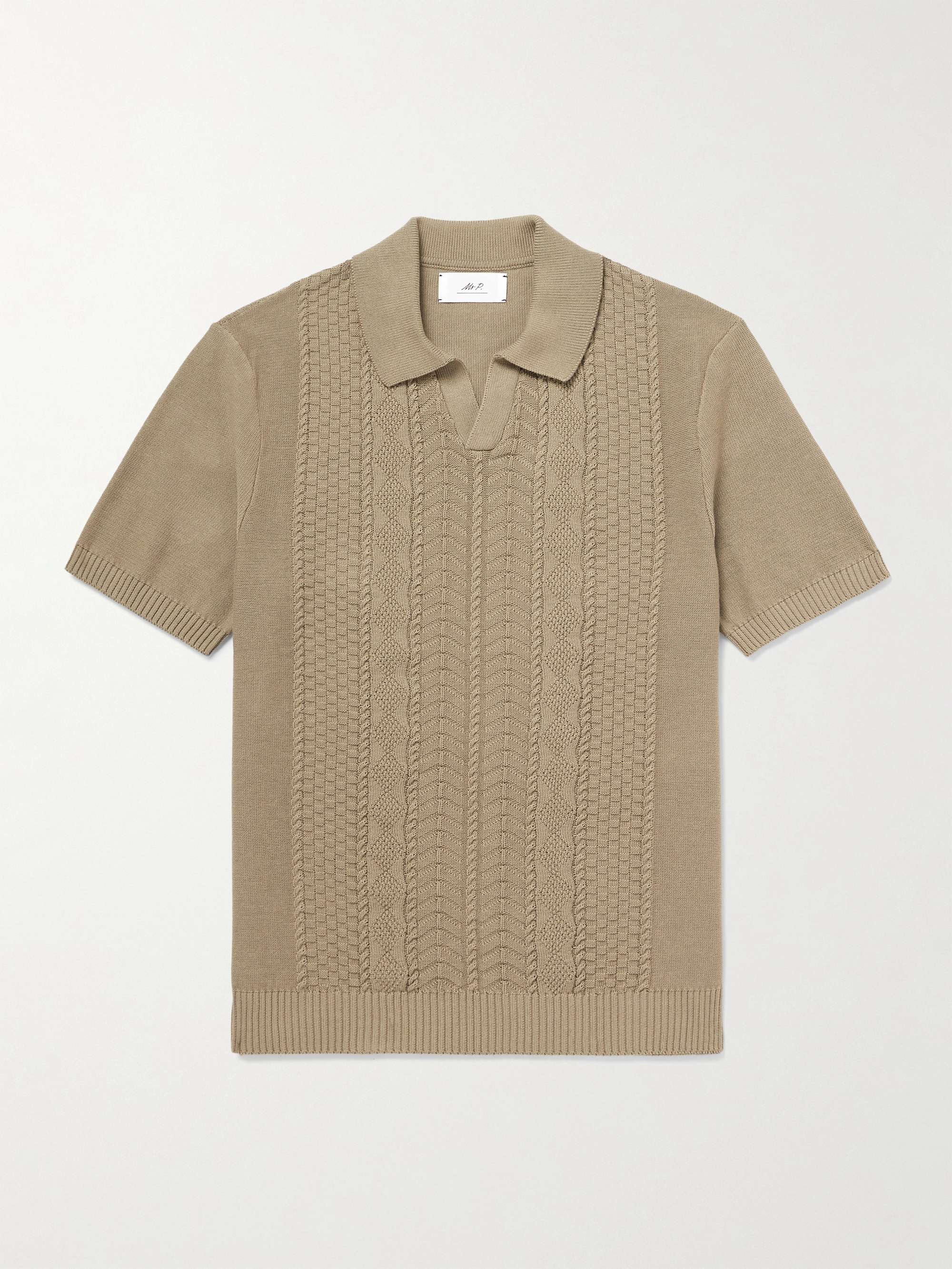 Johnny Textured Organic Cotton Polo Shirt view