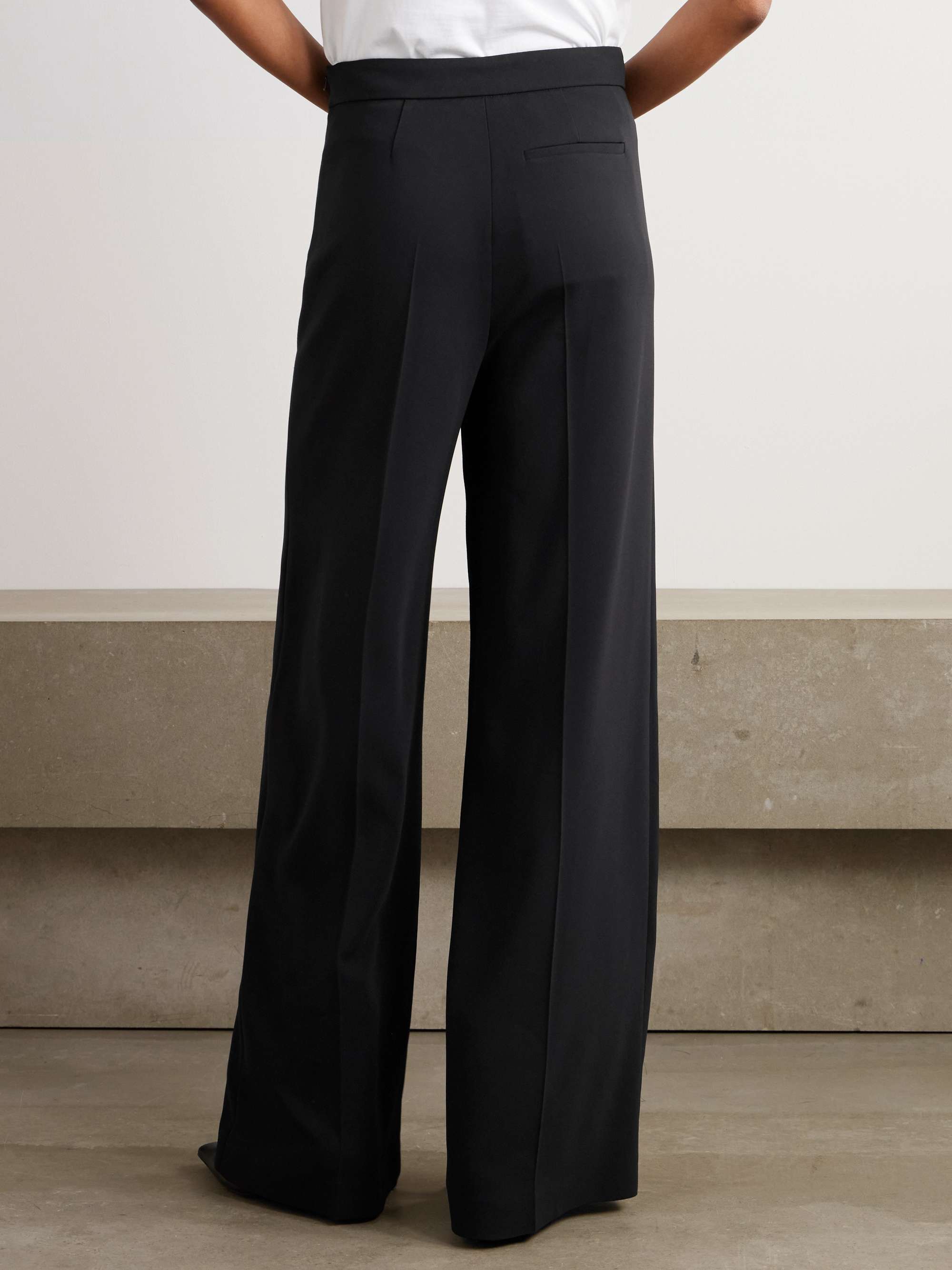 Alane pleated cady wide-leg pants view