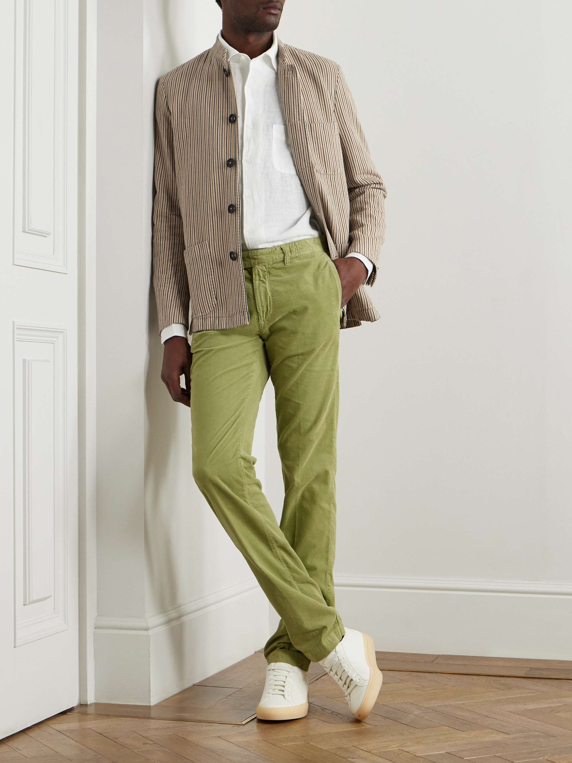 Bali Striped Cotton and Linen-Blend Overshirt view