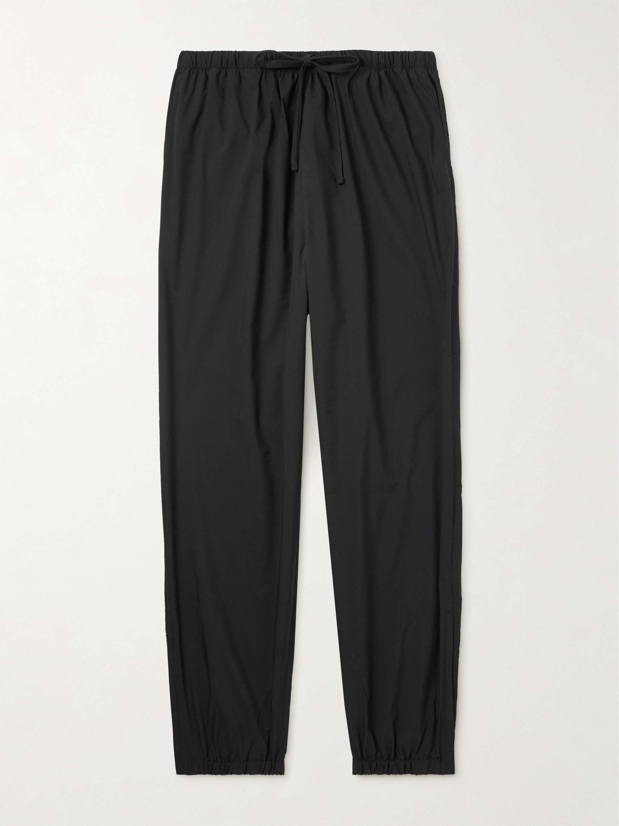 Tapered Cotton-Blend Drawstring Trousers view