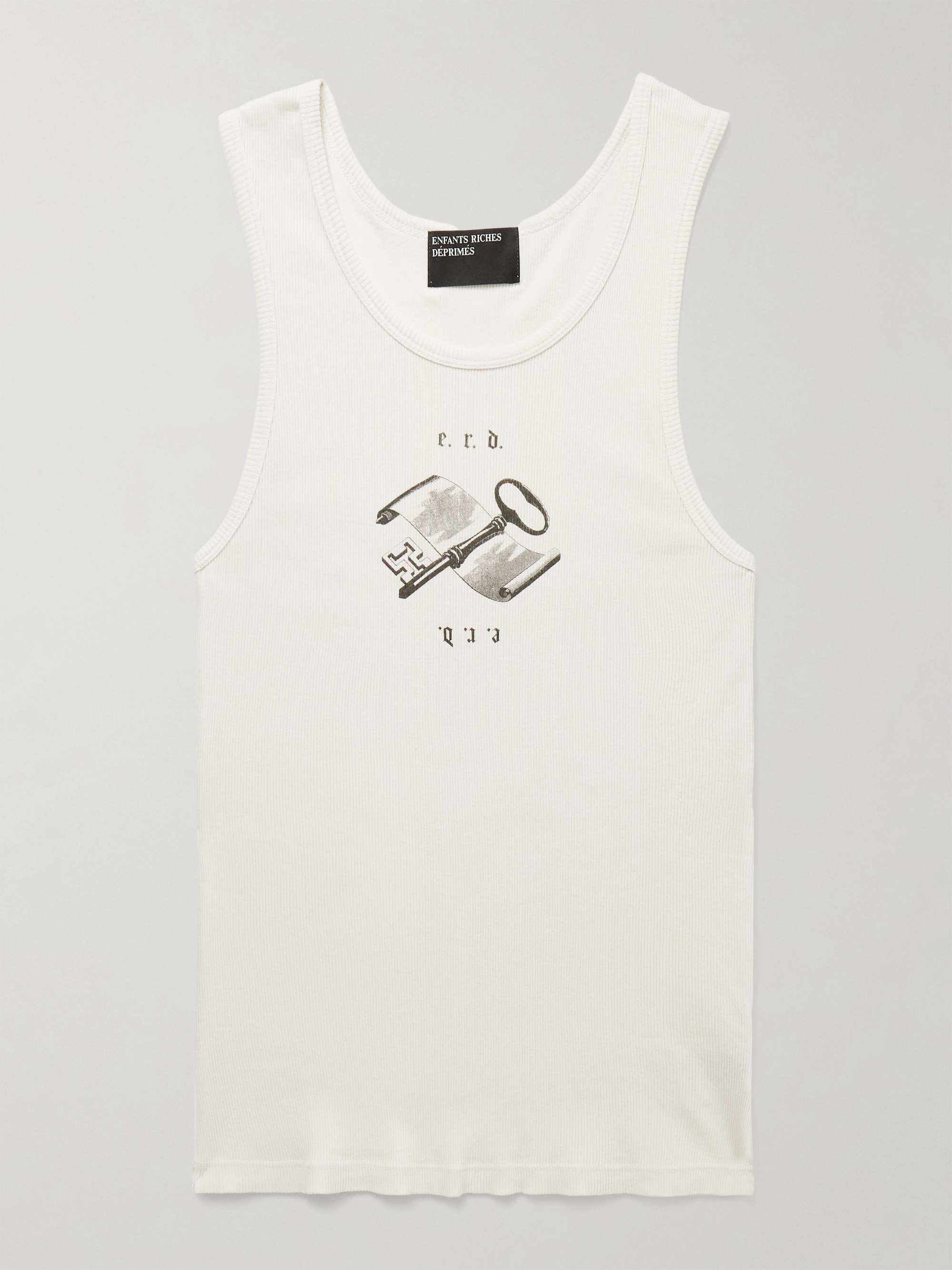 Academic Logo-Print Ribbed Cotton Tank Top view