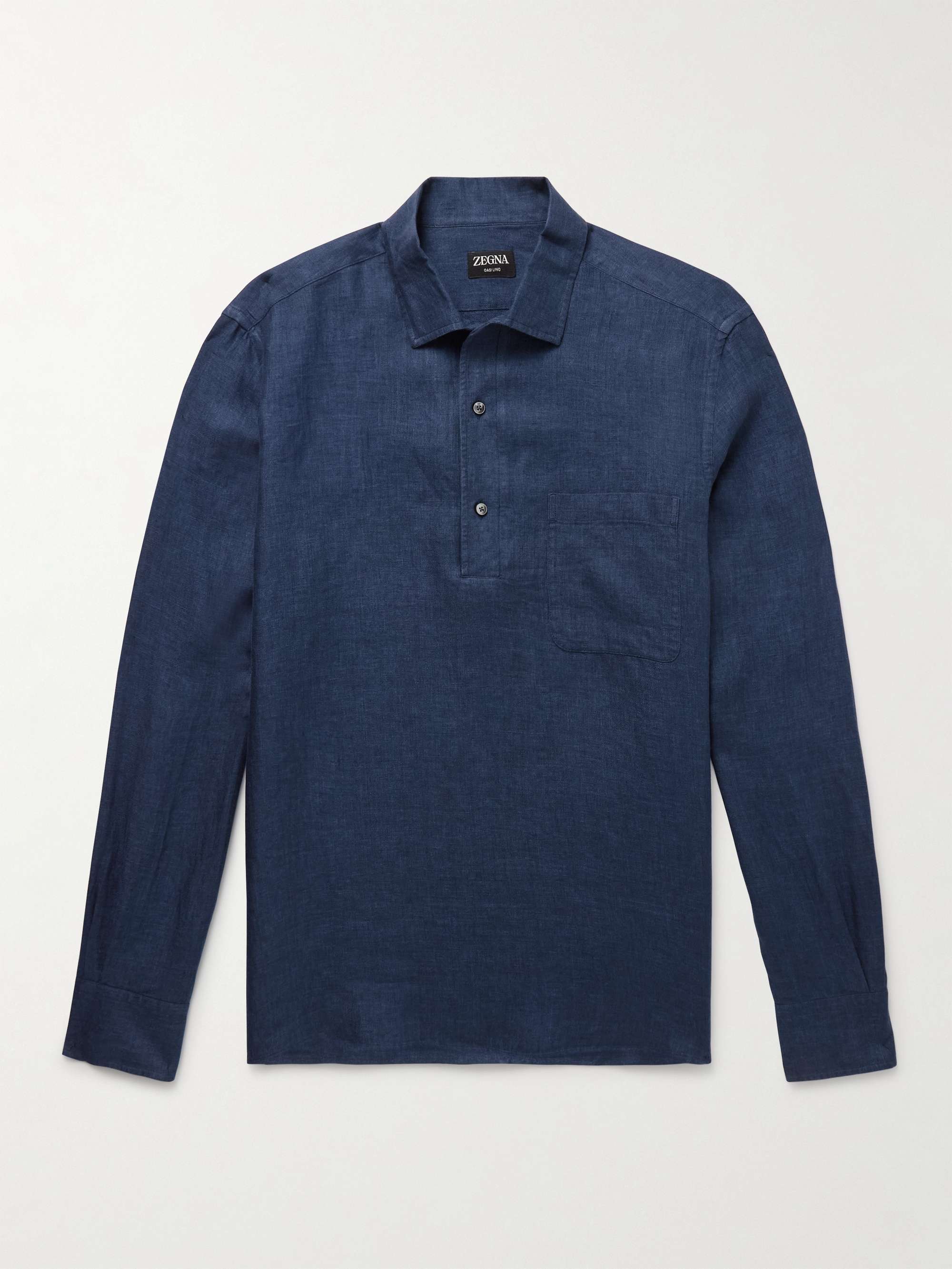 Oasi Linen Half-Placket Shirt view