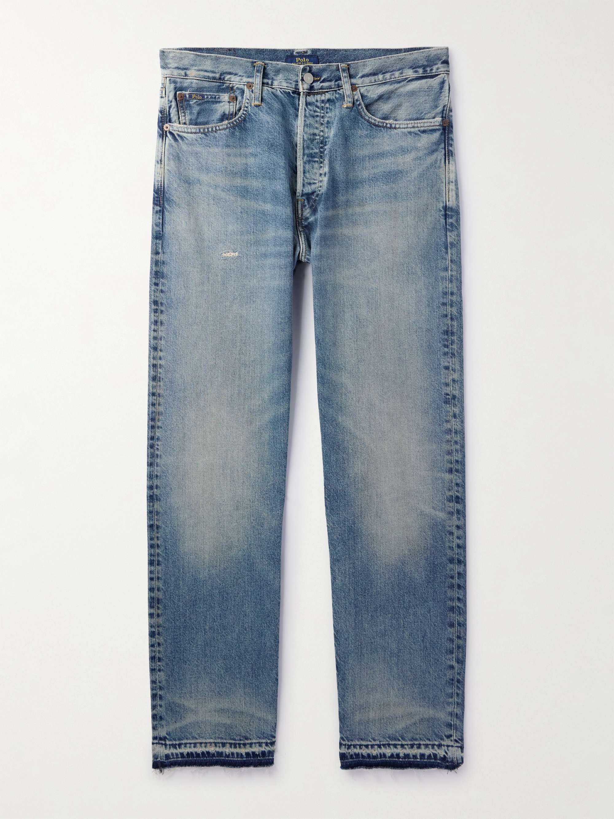 Heritage Straight-Leg Distressed Recycled Jeans view