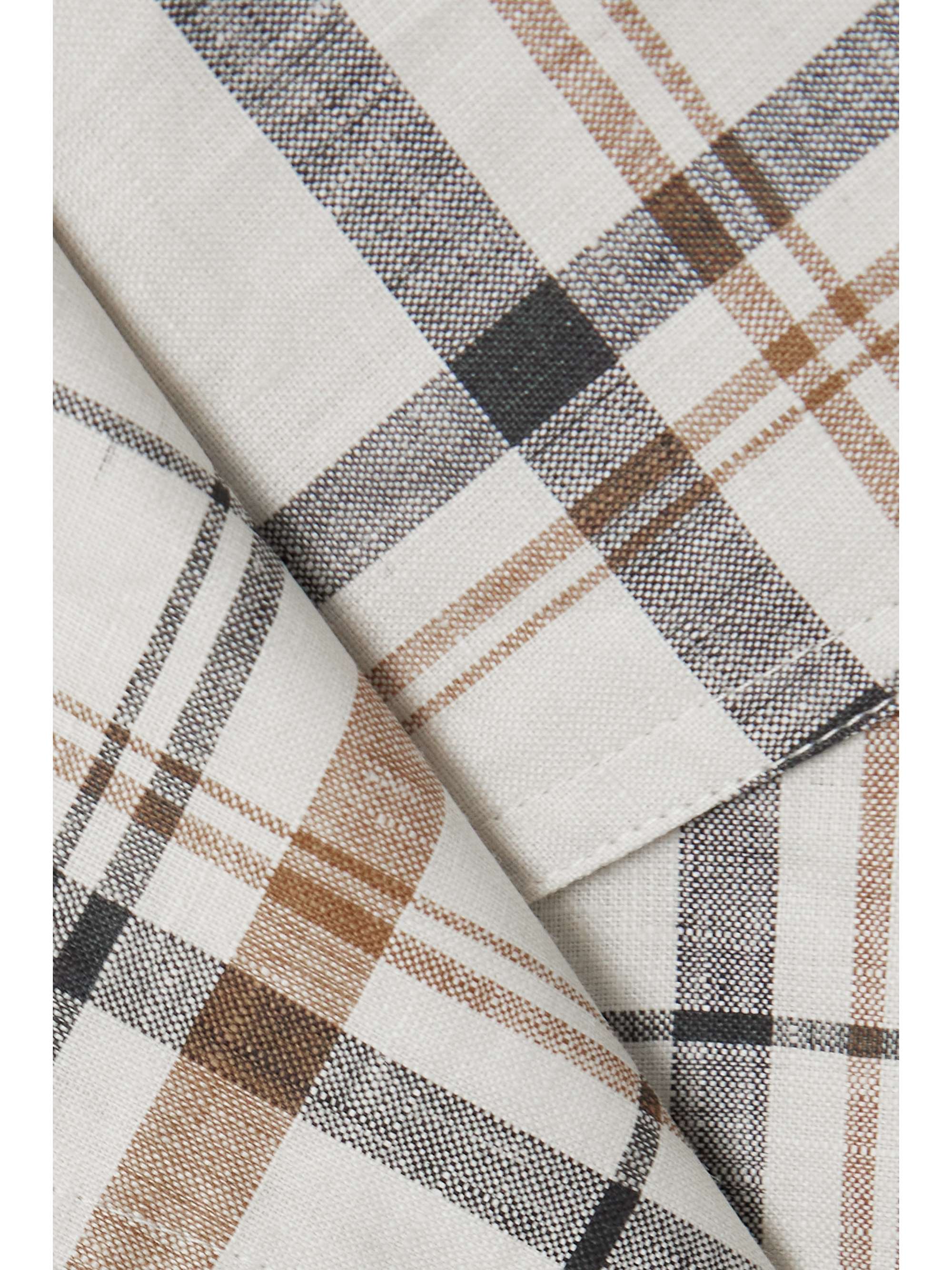 Bille checked belted linen trench coat view
