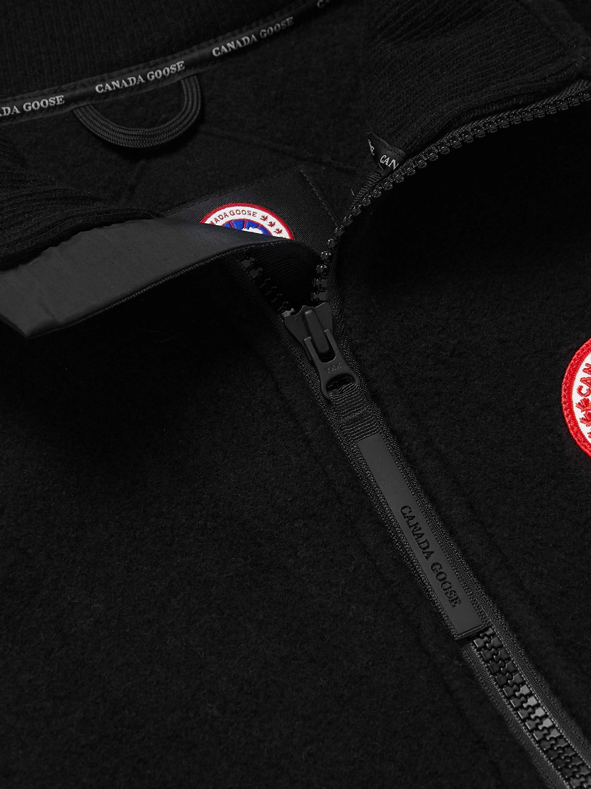 Mersey Logo-Appliquéd Recycled Wool-Blend Fleece Gilet view