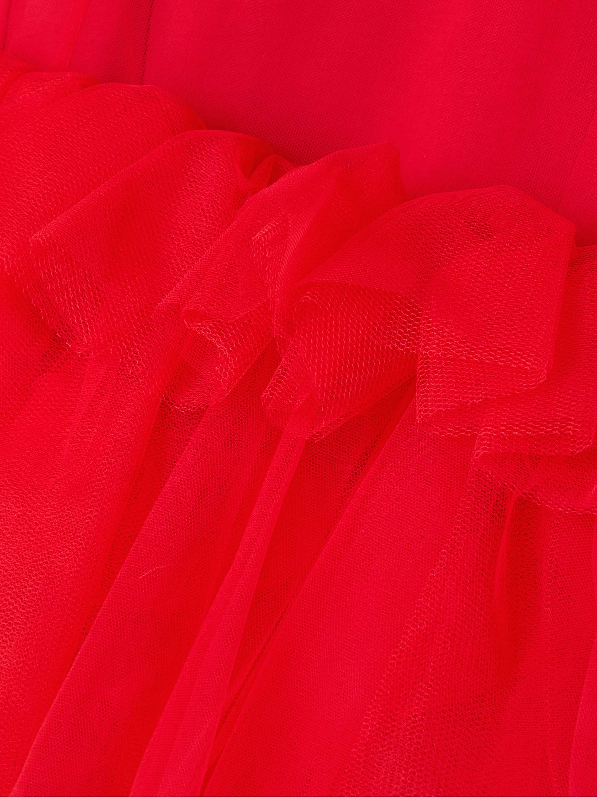 Layered ruffled cotton-jersey and tulle T-shirt view