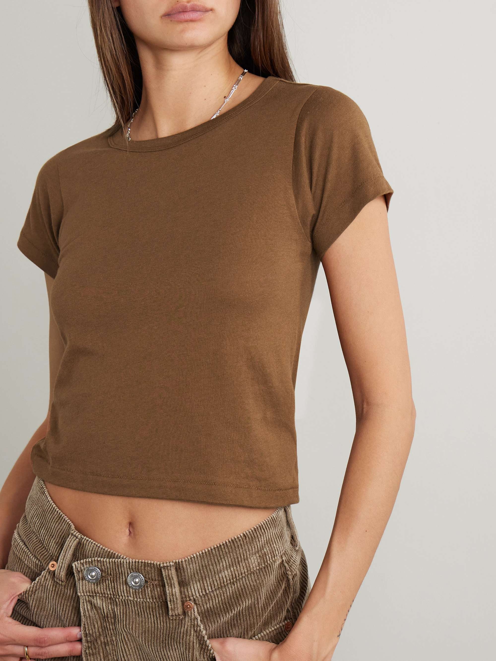 Baby Tee cropped cotton and modal-blend jersey T-shirt view