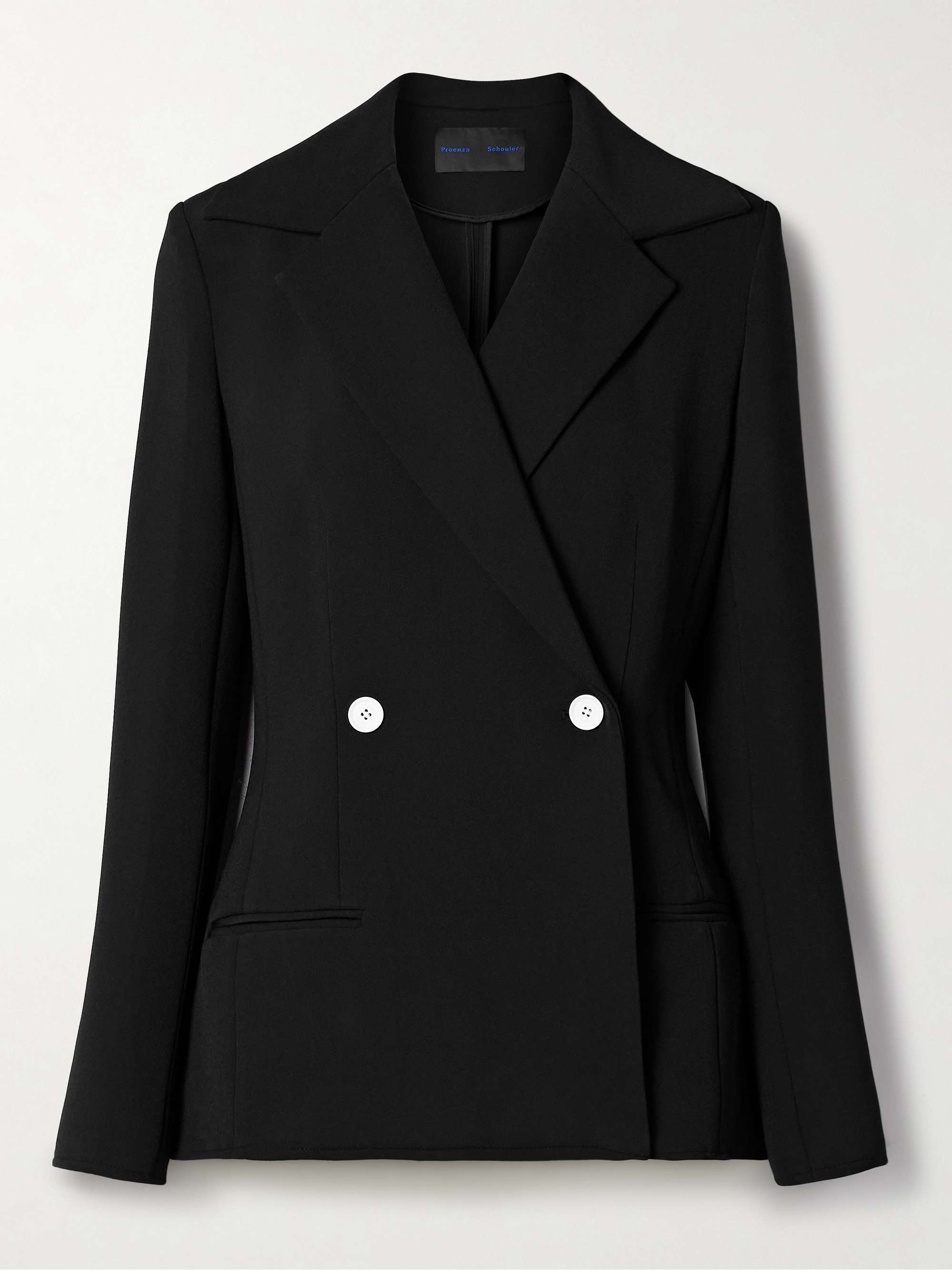 Marine double-breasted twill jacket view