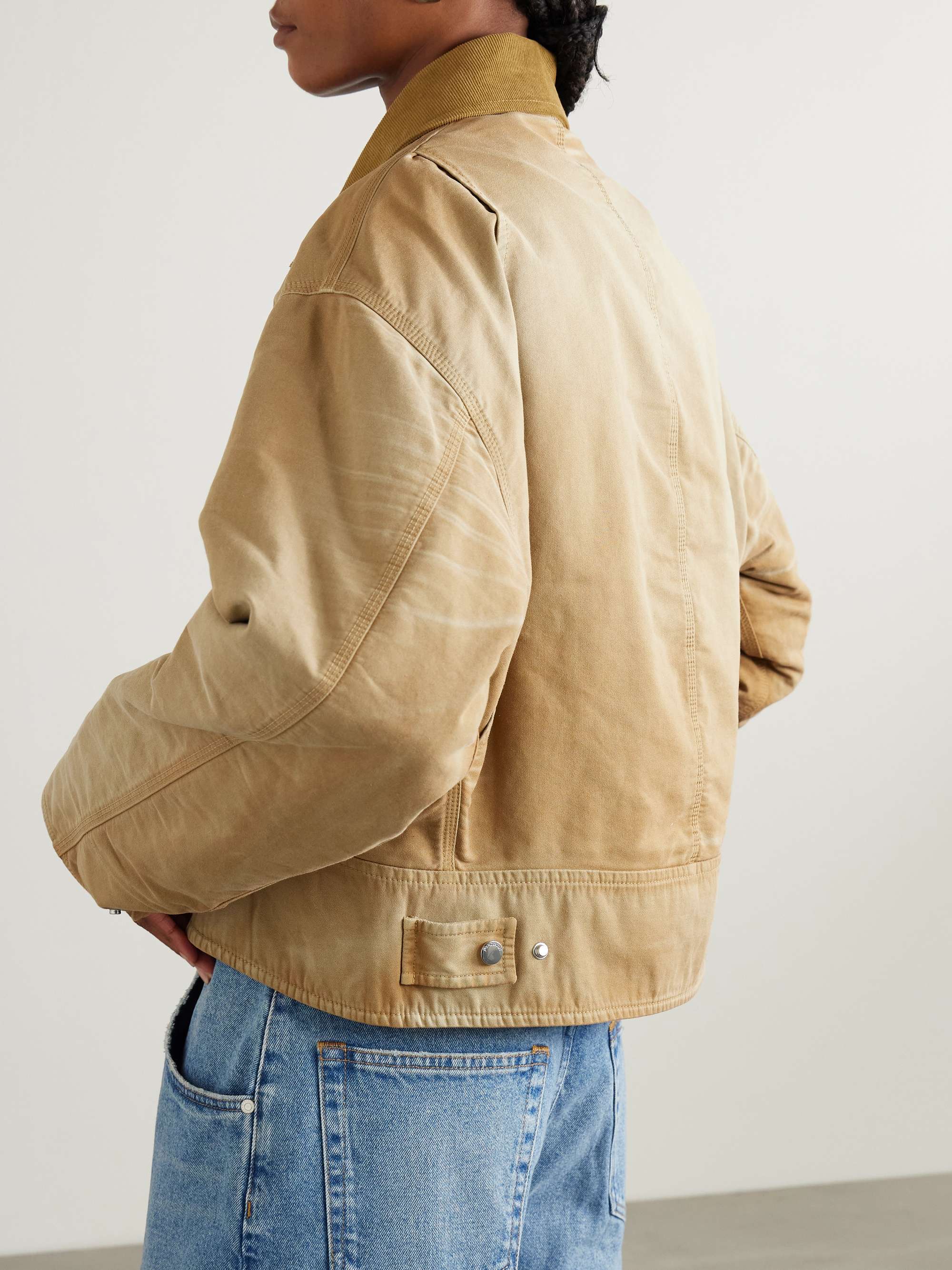 Corduroy-trimmed cotton-canvas jacket view
