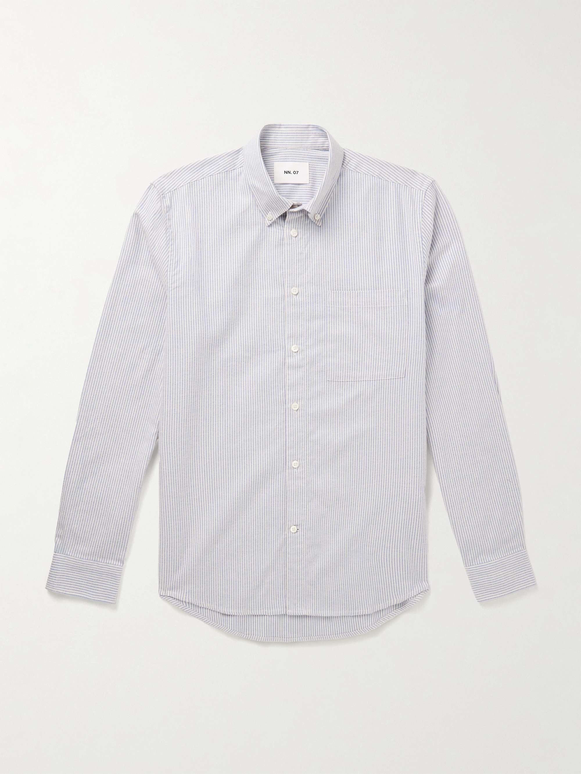 Arne 5032 Button-Down Collar Striped Cotton Oxford Shirt view