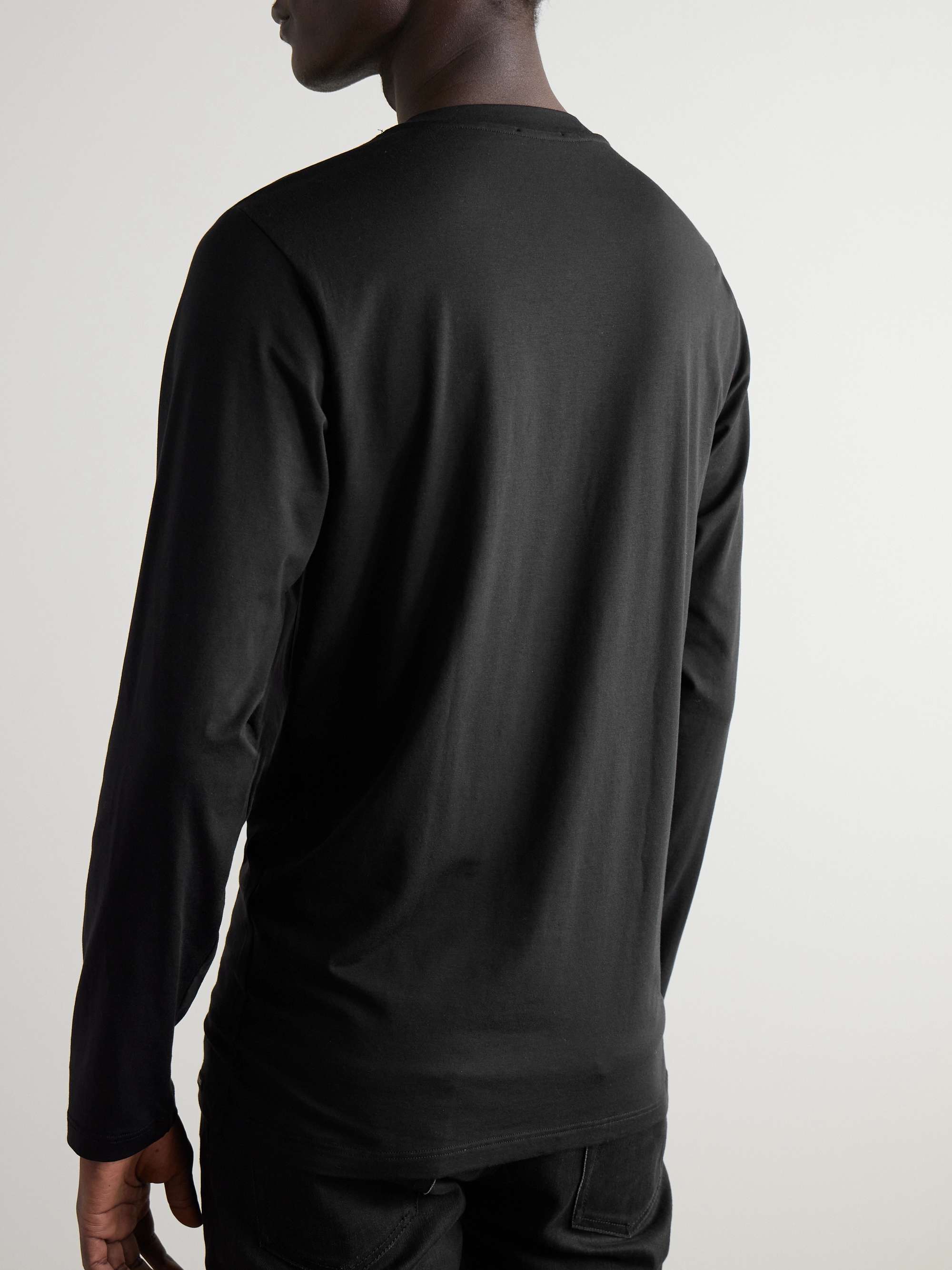 Slim-Fit Stretch Cotton and Modal-Blend Jersey T-Shirt view