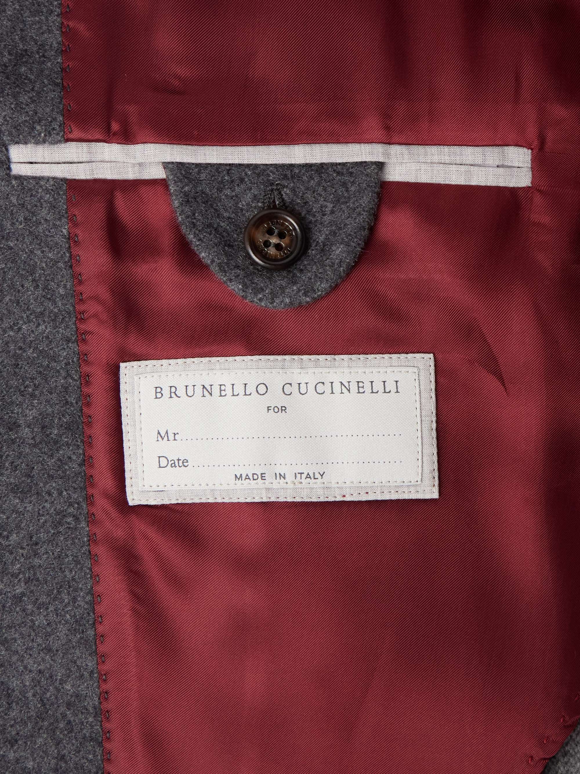Unstructured Brushed-Cashmere Blazer view