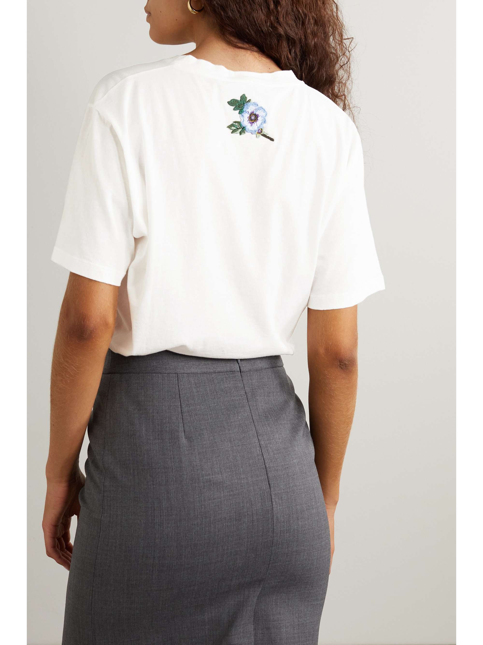 Oversized appliquéd printed cotton-jersey T-shirt view
