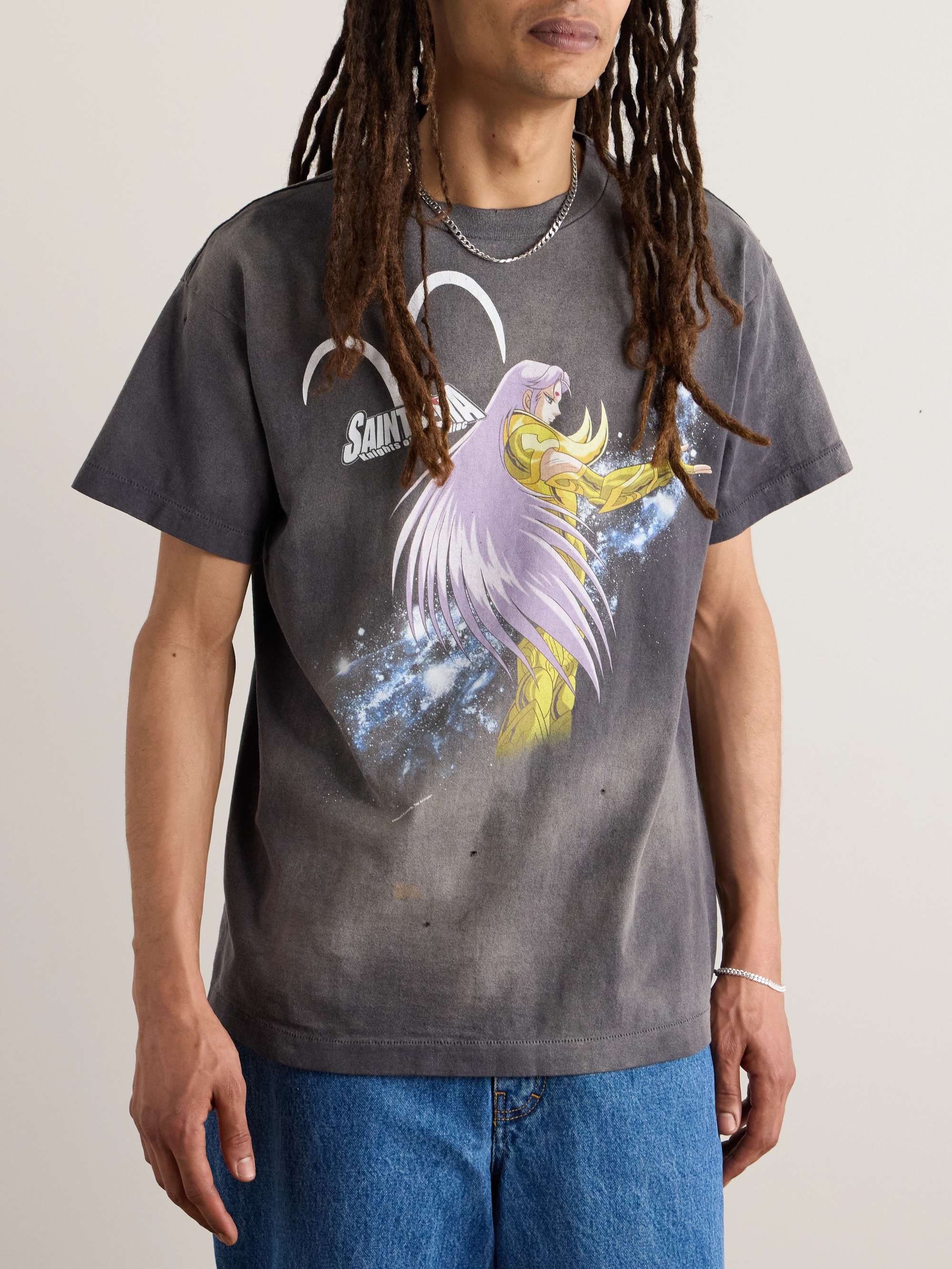 + Saint Seiya Printed Cotton-Jersey T-Shirt view