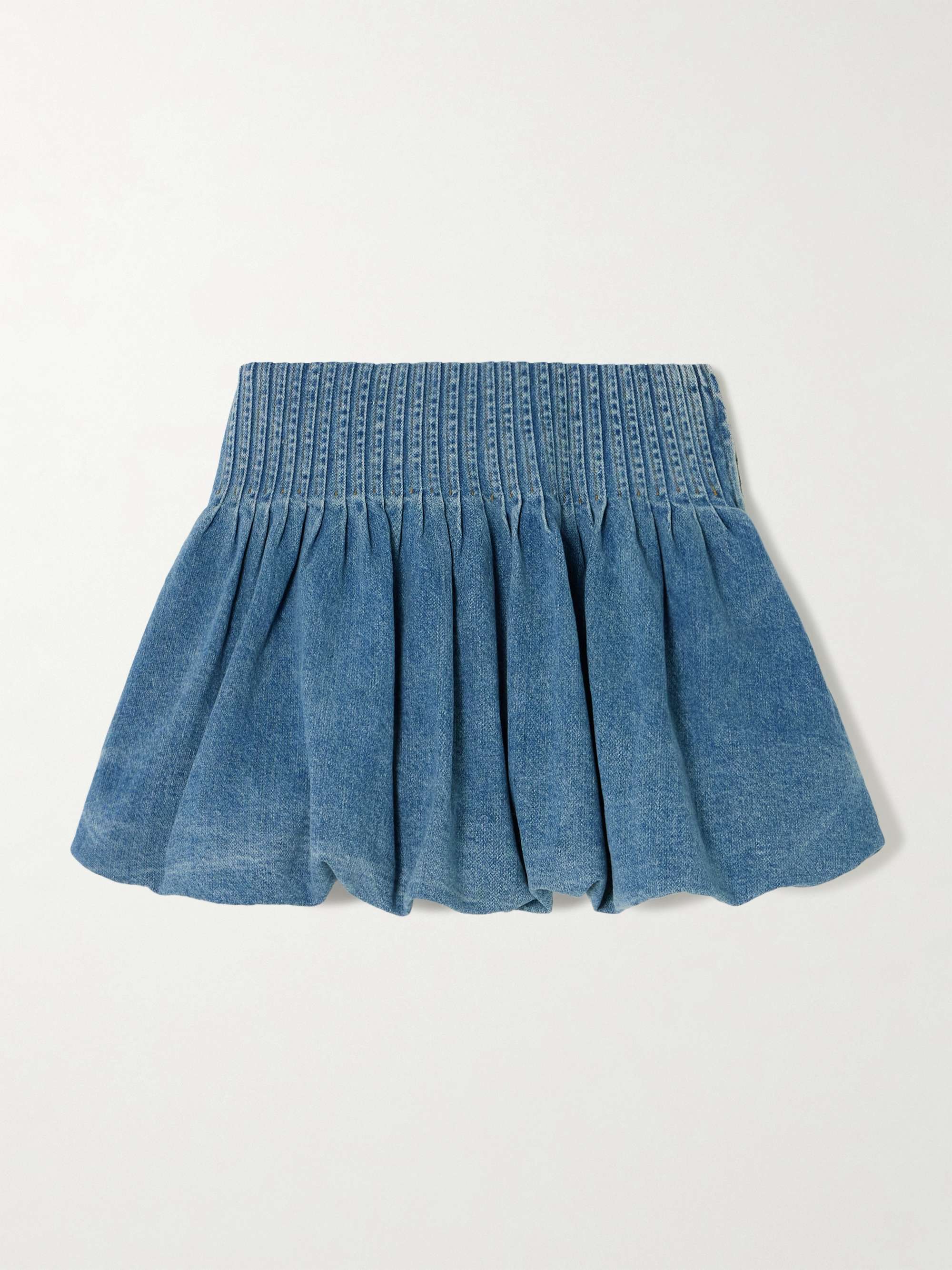 Oli pleated denim mini skirt view