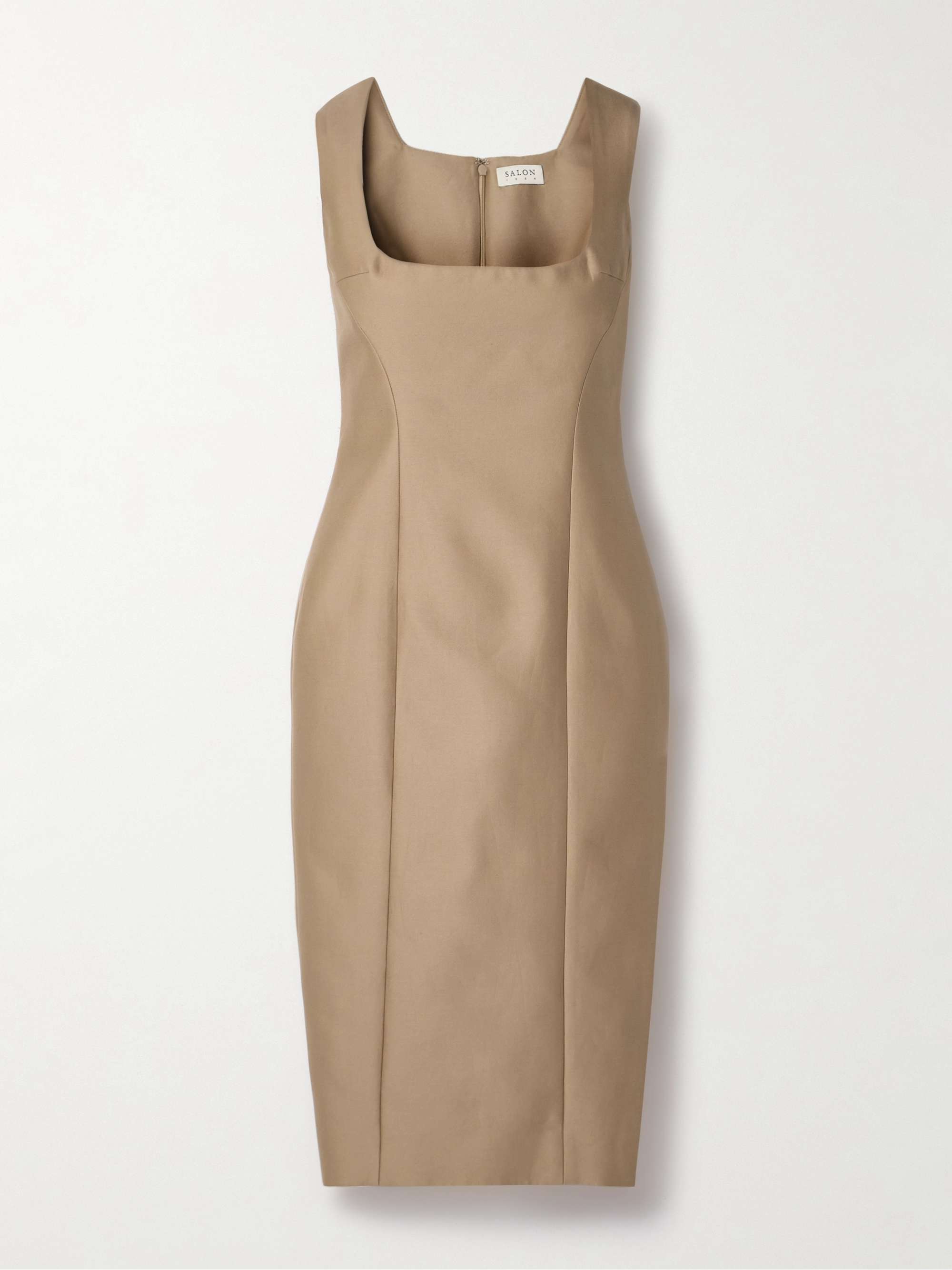 Balestra cotton and silk-blend midi dress view