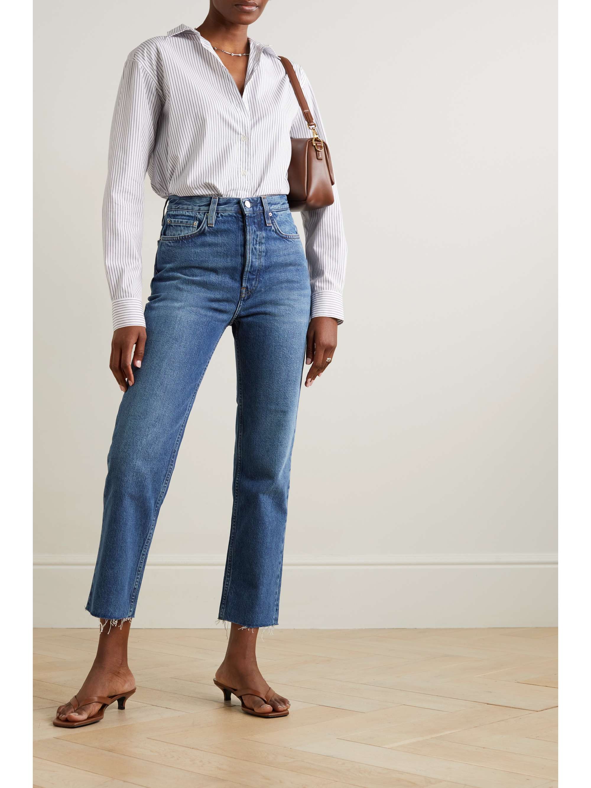 + NET SUSTAIN Classic Cut high-rise straight-leg organic jeans view