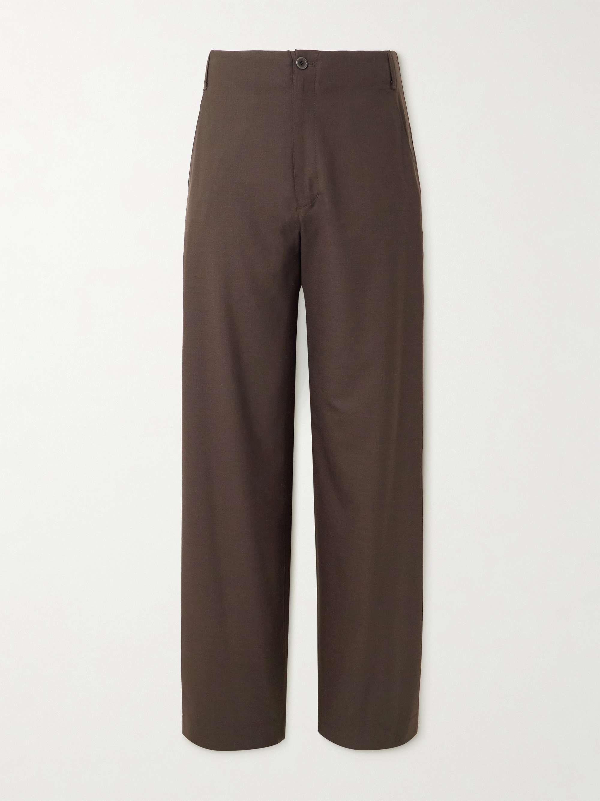 Wide-Leg Wool-Blend Trousers view