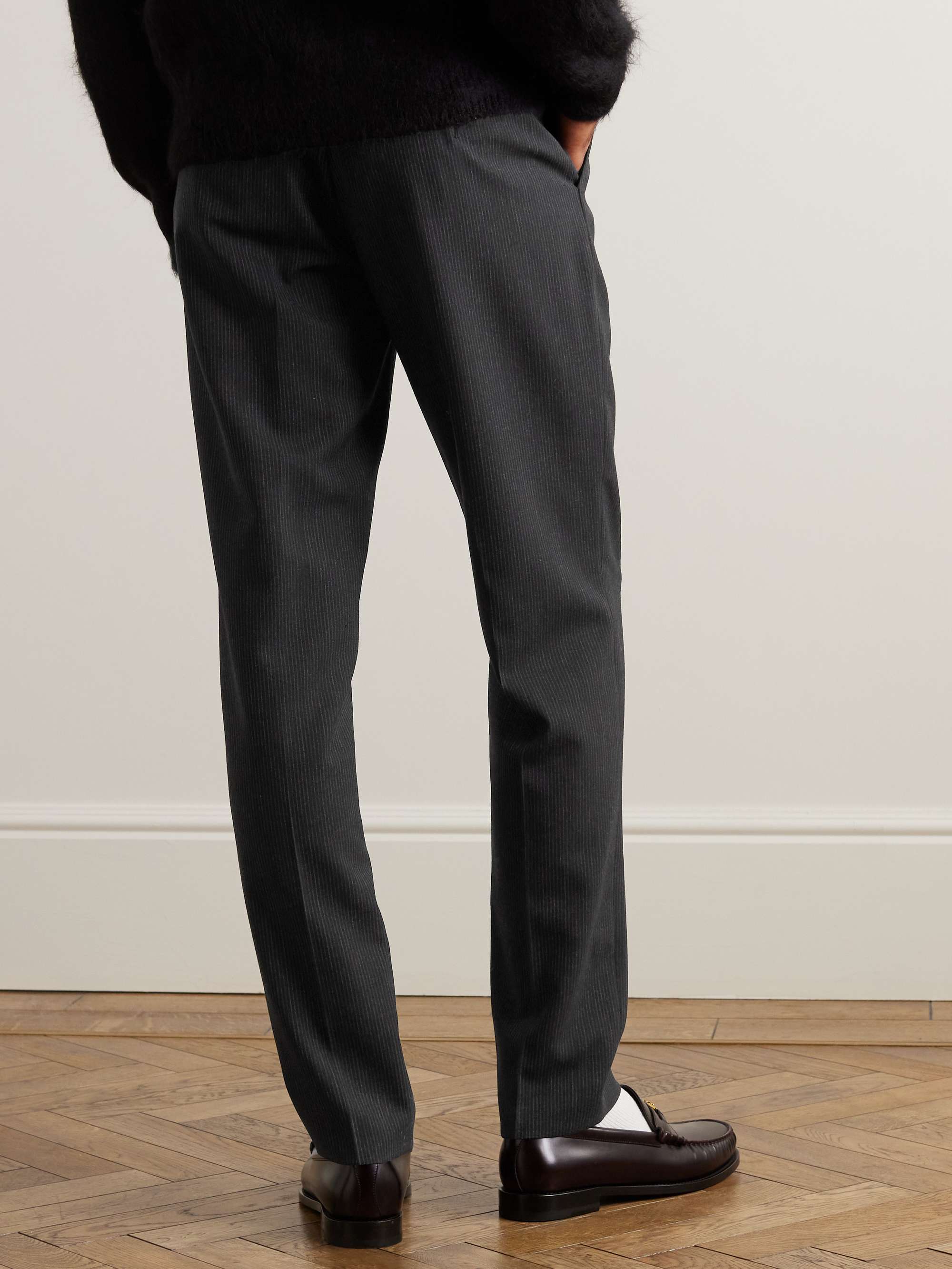 Pinstriped Wool Trousers view