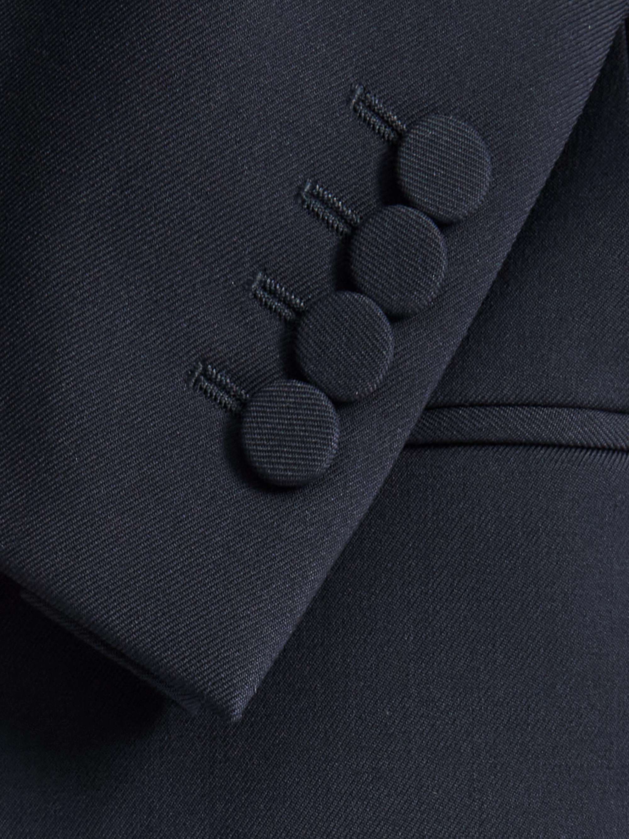 Slim-Fit Double-Breasted Grosgrain-Trimmed Wool Blazer view