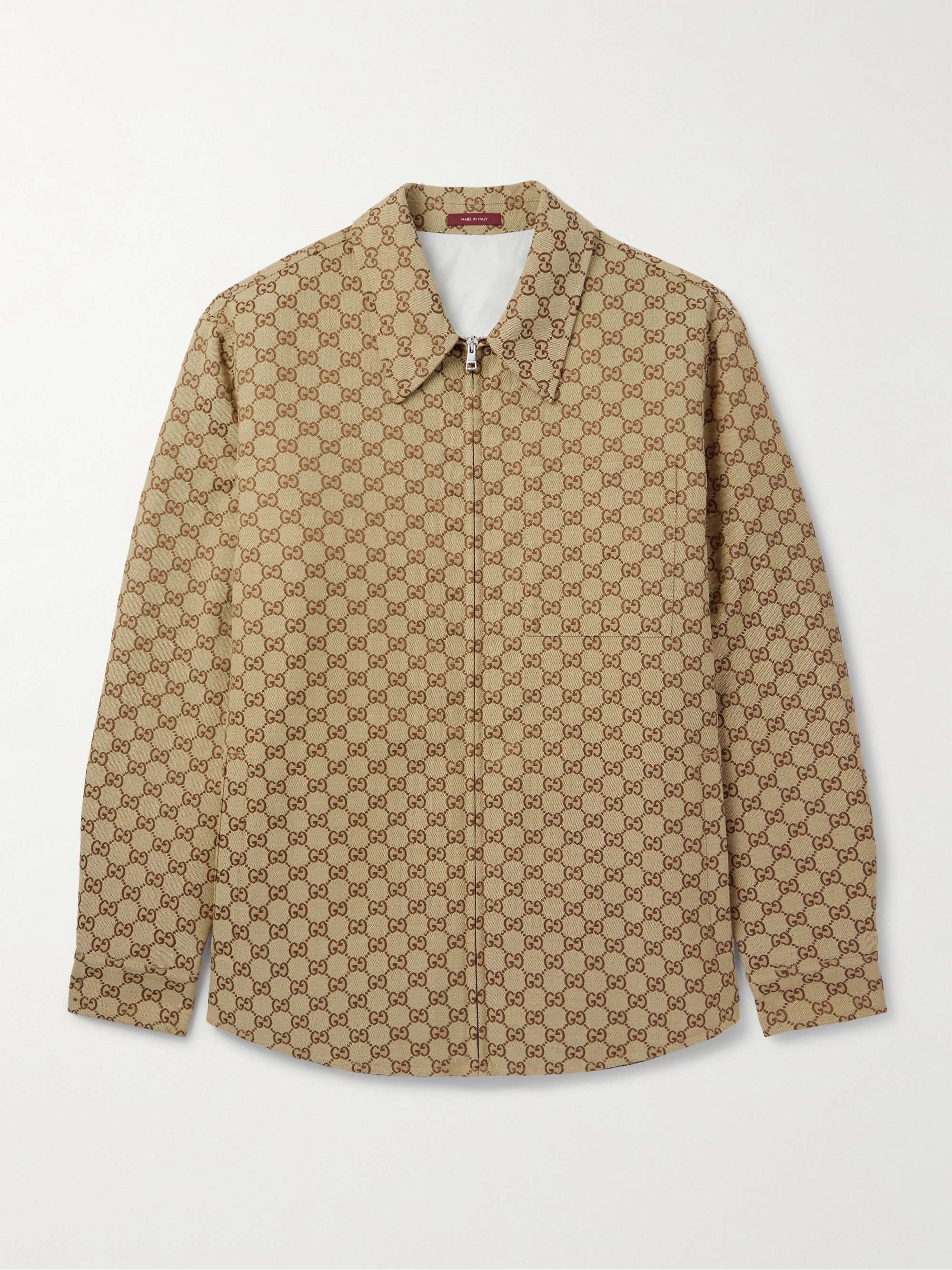 Padded Monogrammed Cotton-Blend Canvas Blouson Jacket view