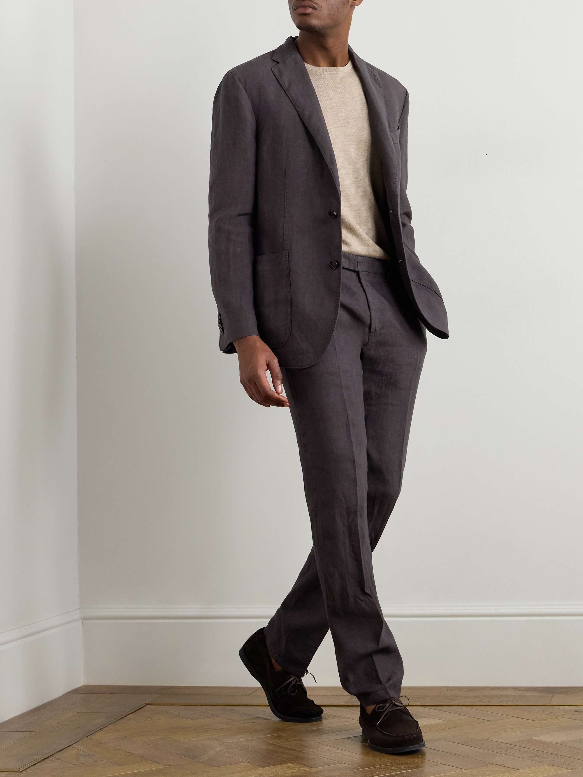 Garment-Dyed Linen Suit Jacket view