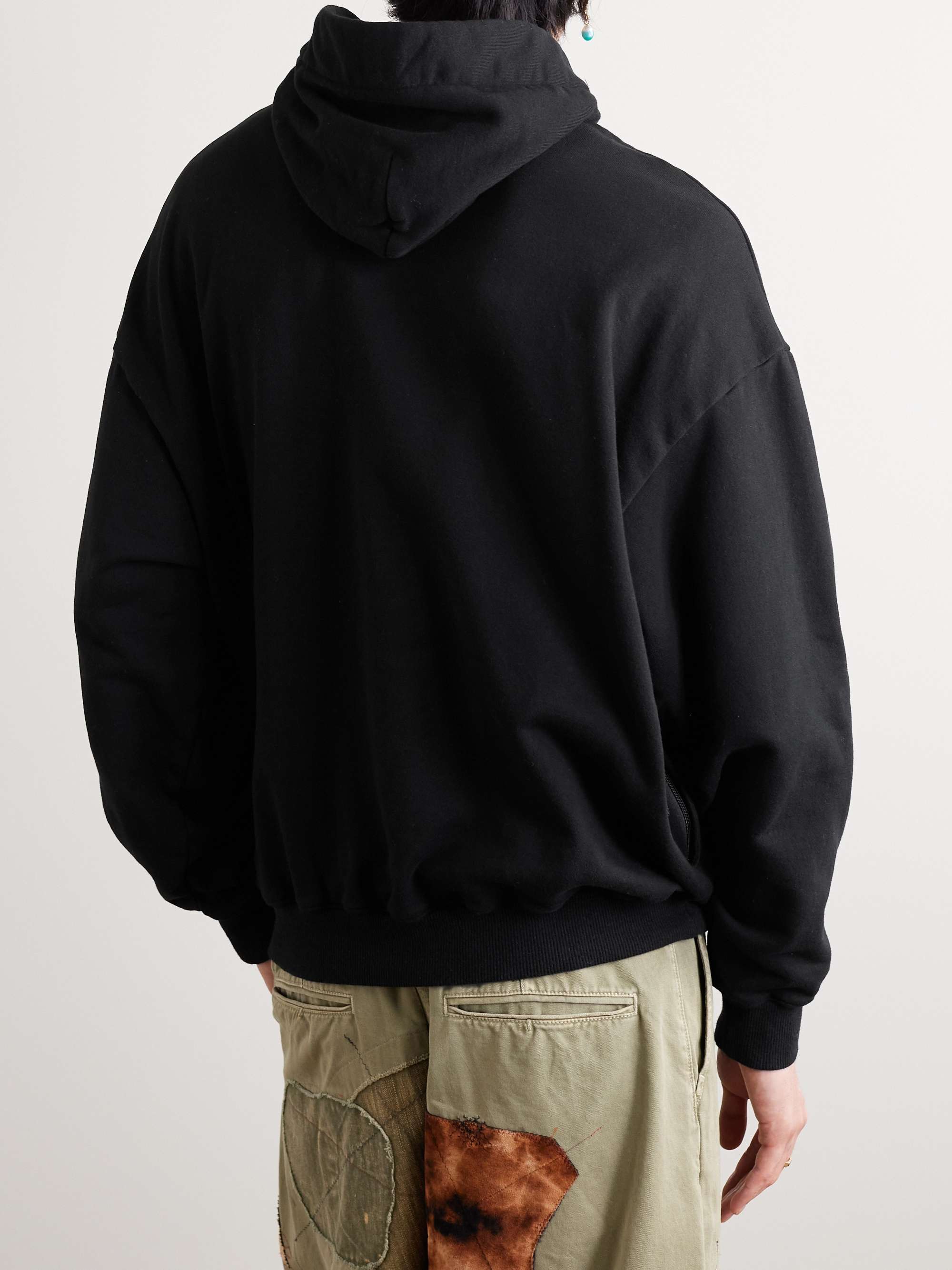 Maldives Jacquard-Trimmed Cotton-Blend Jersey Hoodie view
