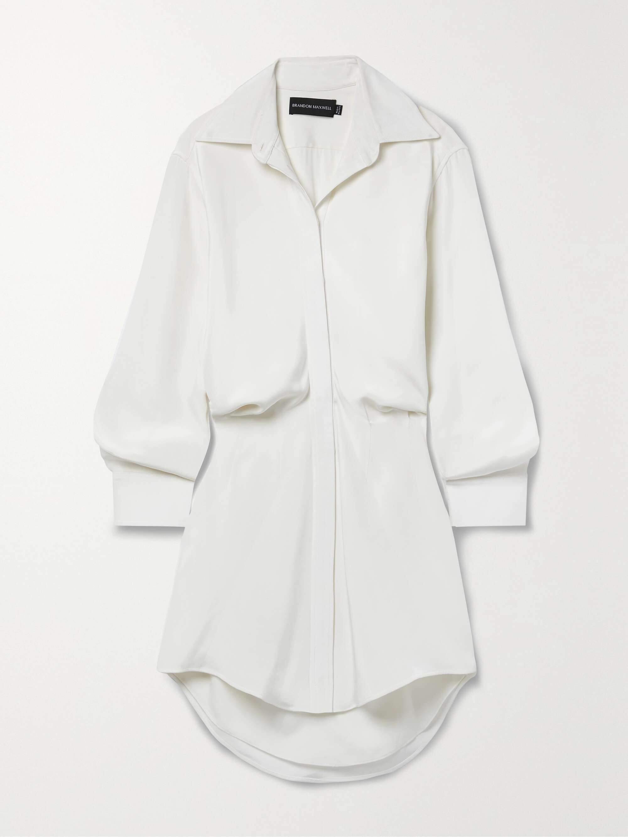 The Vera silk-crepe mini shirt dress view