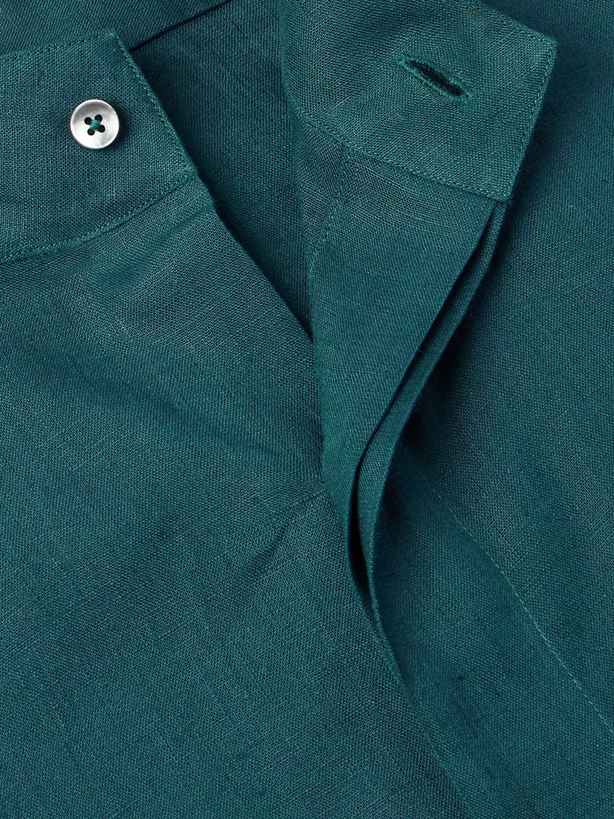 Grandad-Collar Oasi Linen Shirt view