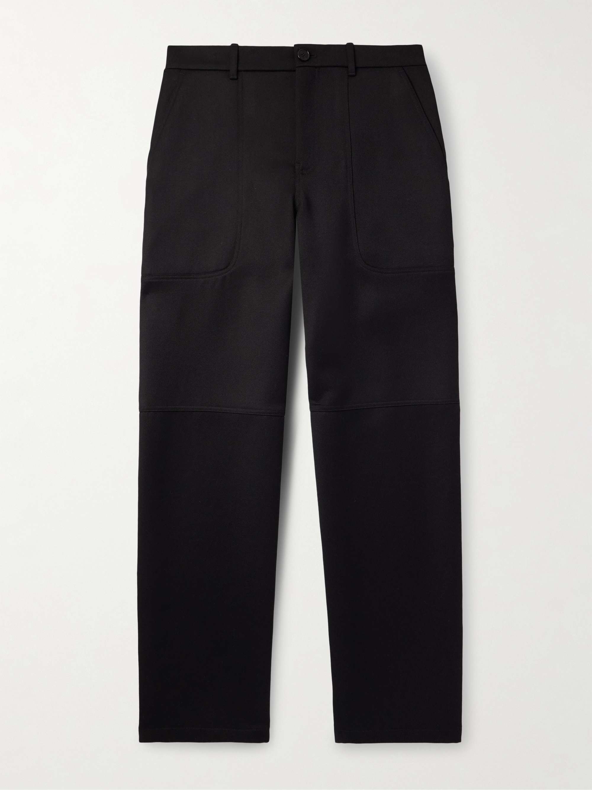 Straight-Leg Panelled Wool-Twill Cargo Trousers view