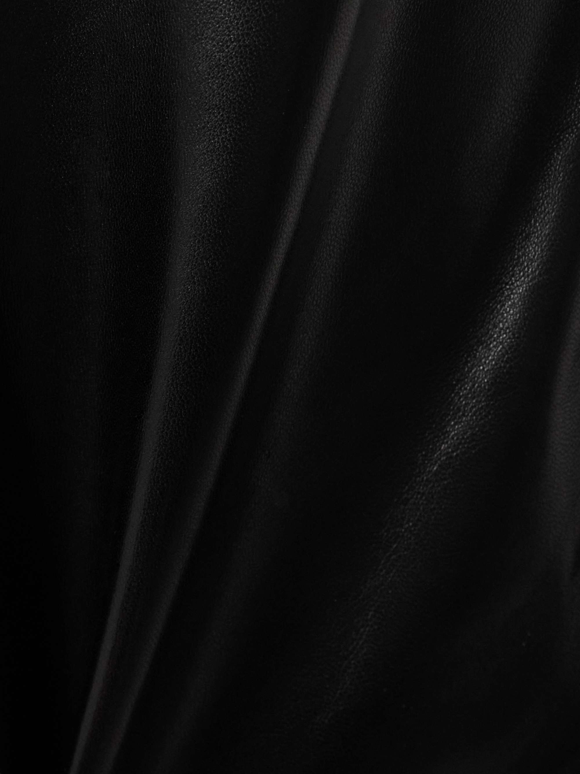 Paneled leather gown view