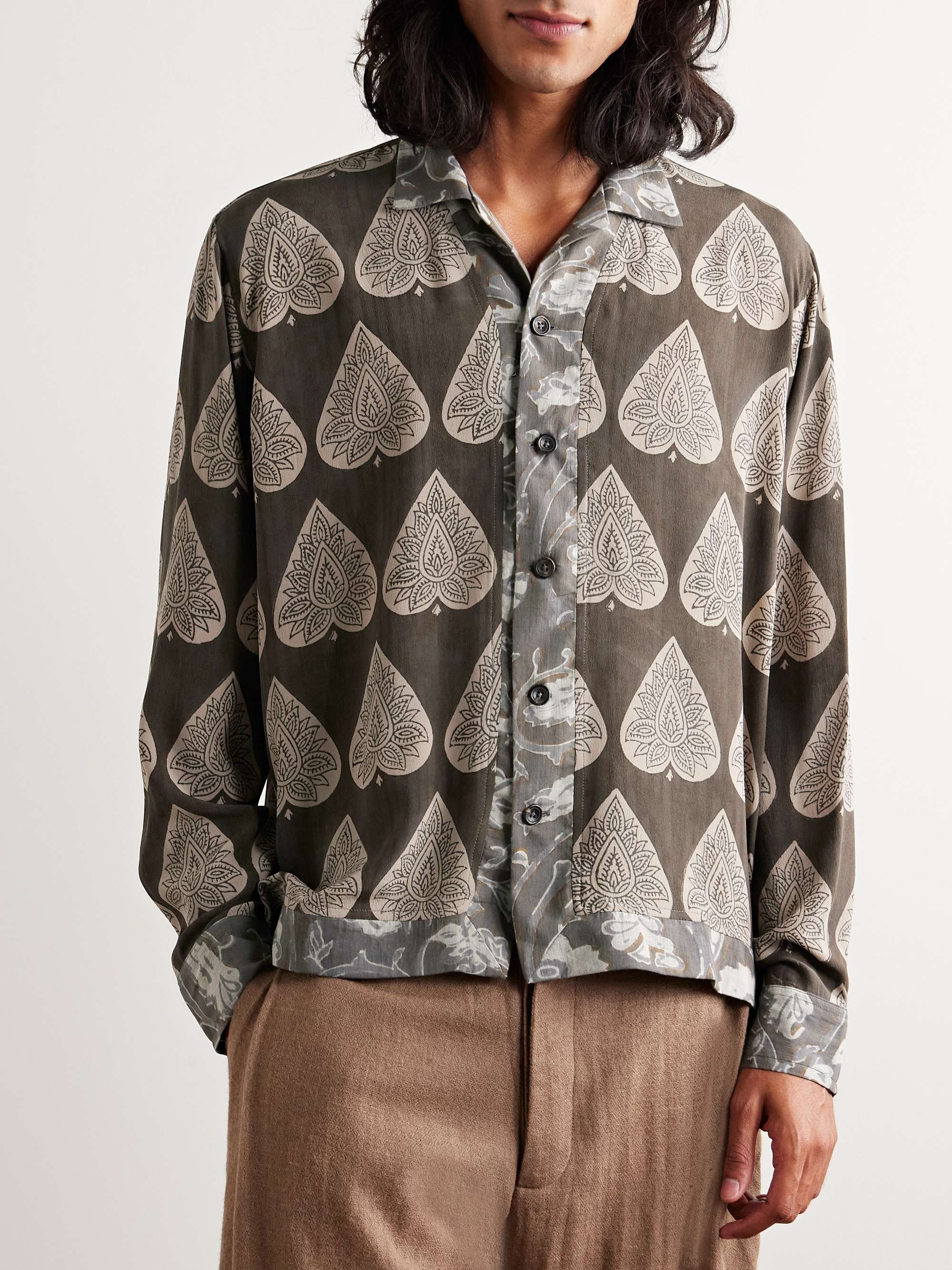 Printed Silk Shirt view