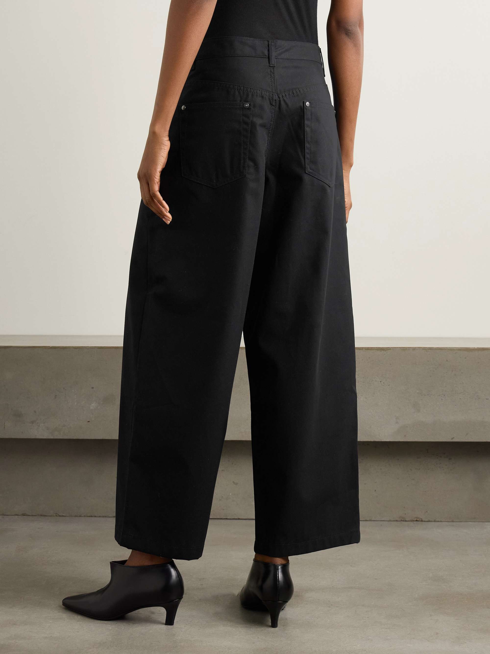 Massive organic cotton-twill wide-leg pants view