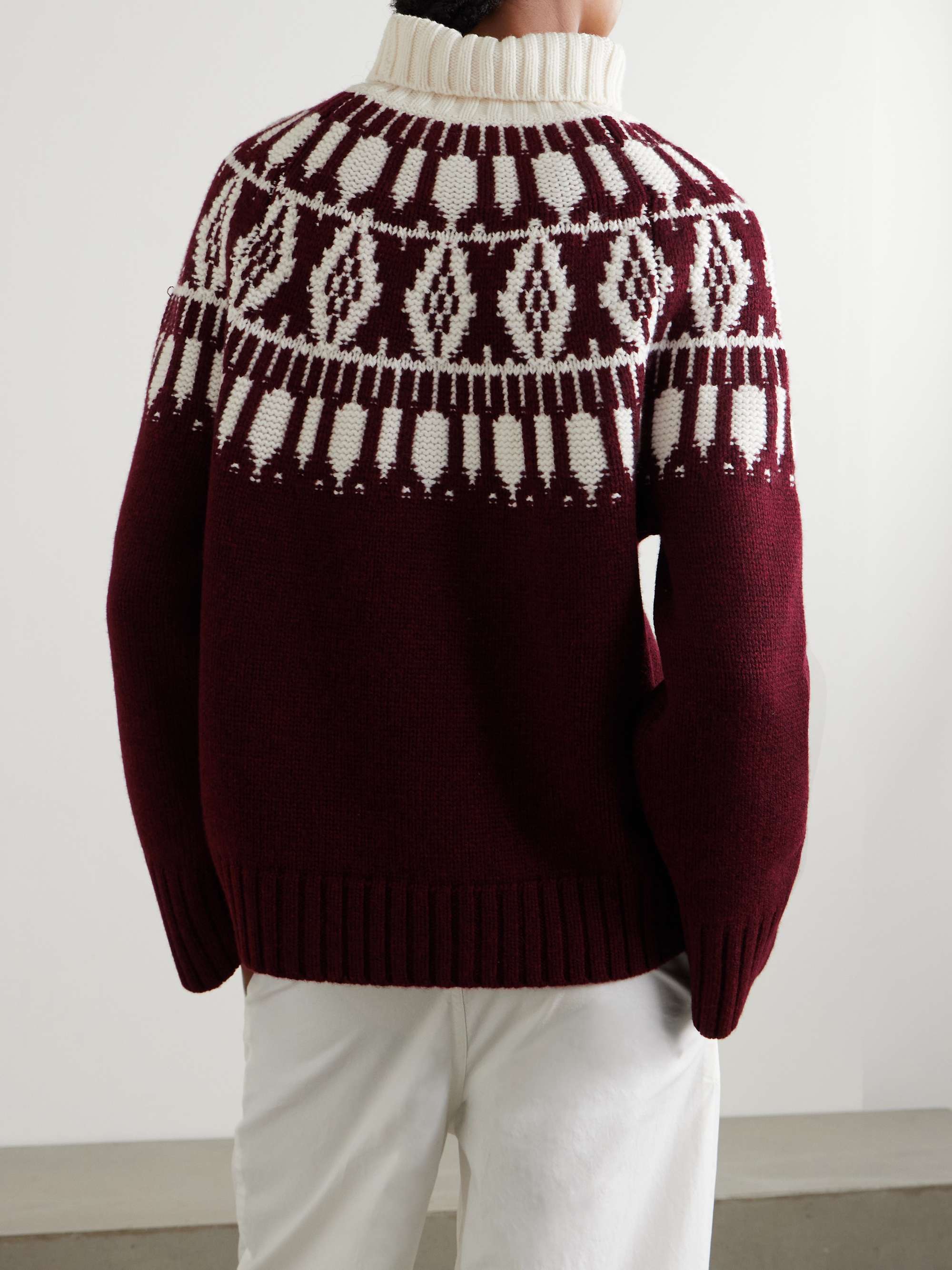 Whistler Fair Isle intarsia-knit cashmere turtleneck sweater view