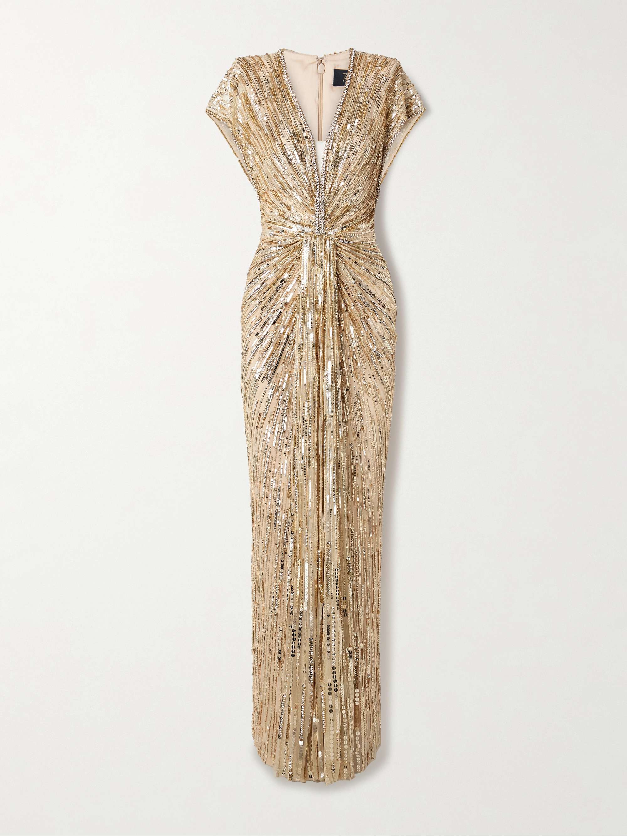 Zola draped embellished tulle gown view