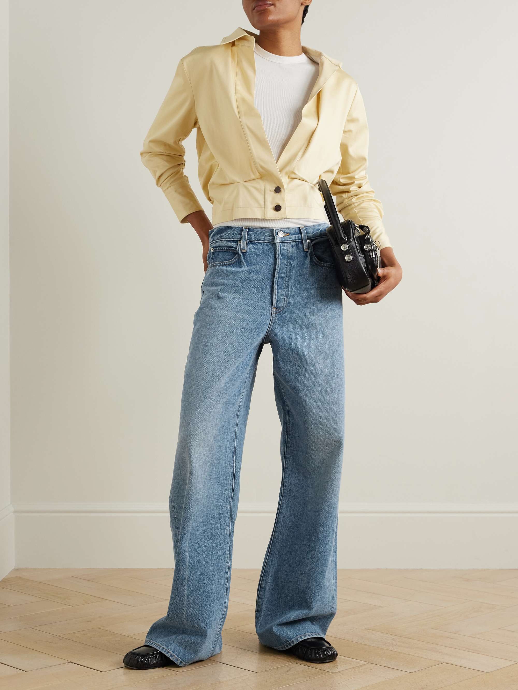 The Loose low-rise wide-leg jeans view