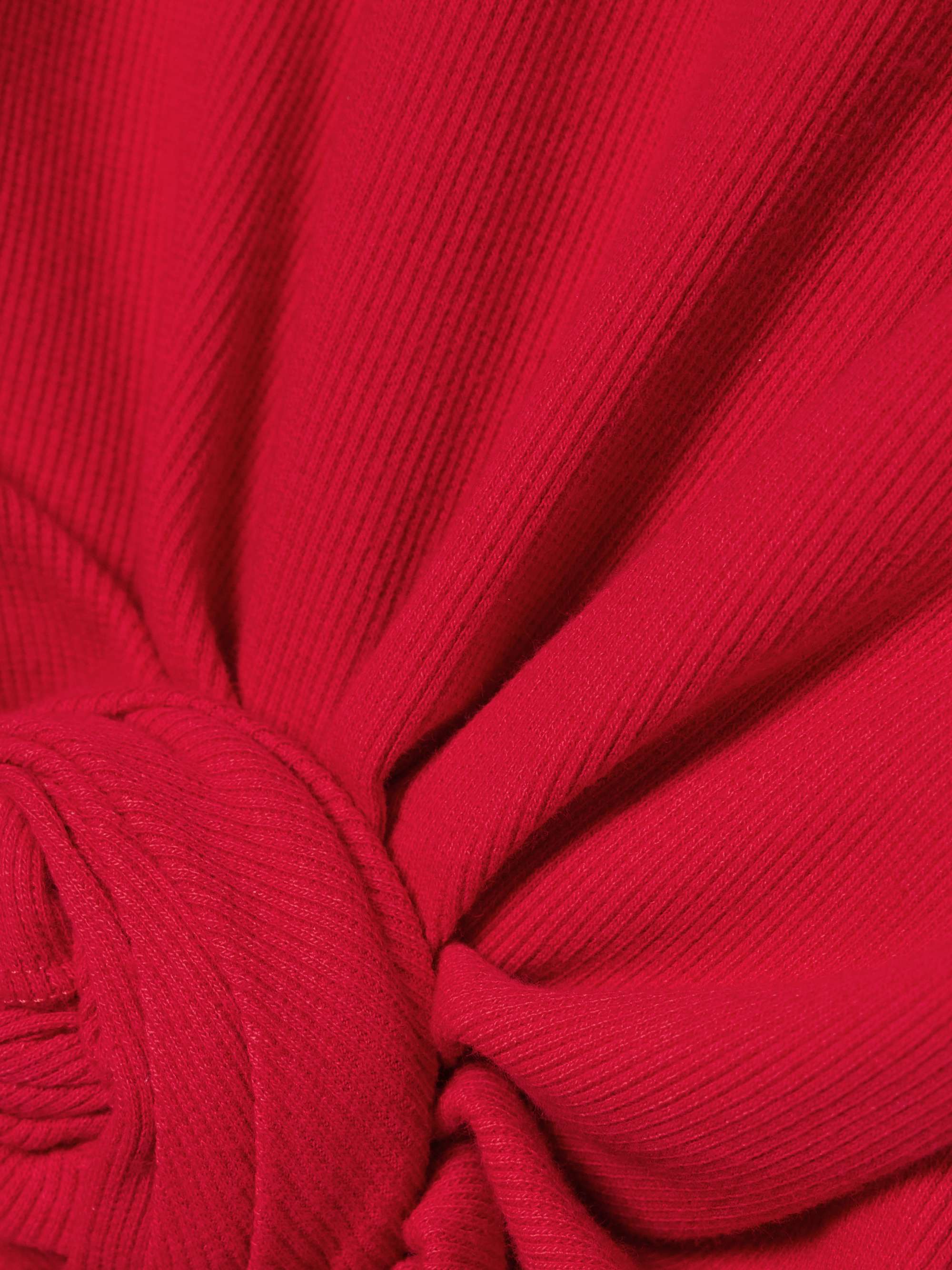 Knotted ribbed stretch cotton-jersey tank view