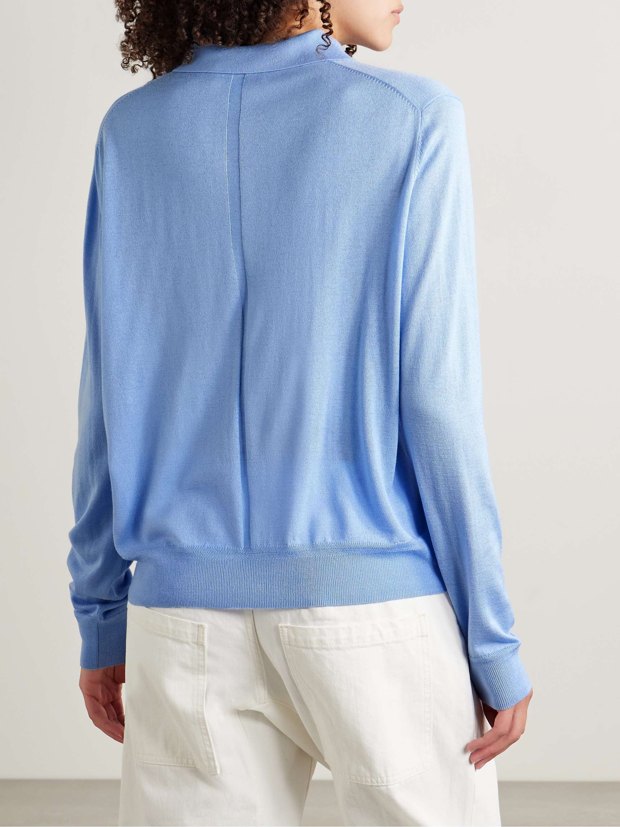 Ben oversized silk, wool and cashmere-blend polo sweater view
