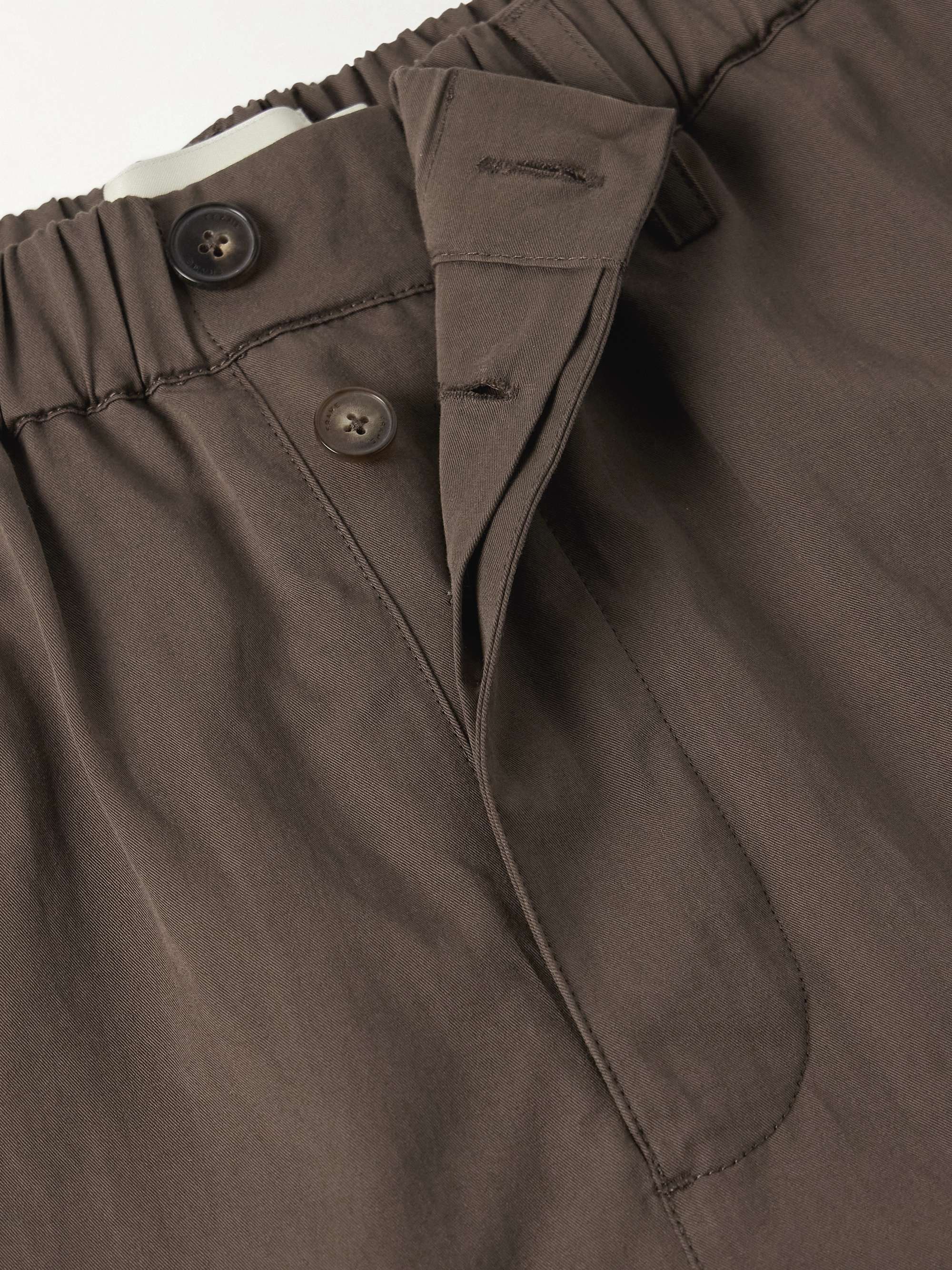 Easy Straight-Leg Cotton-Twill Trousers view