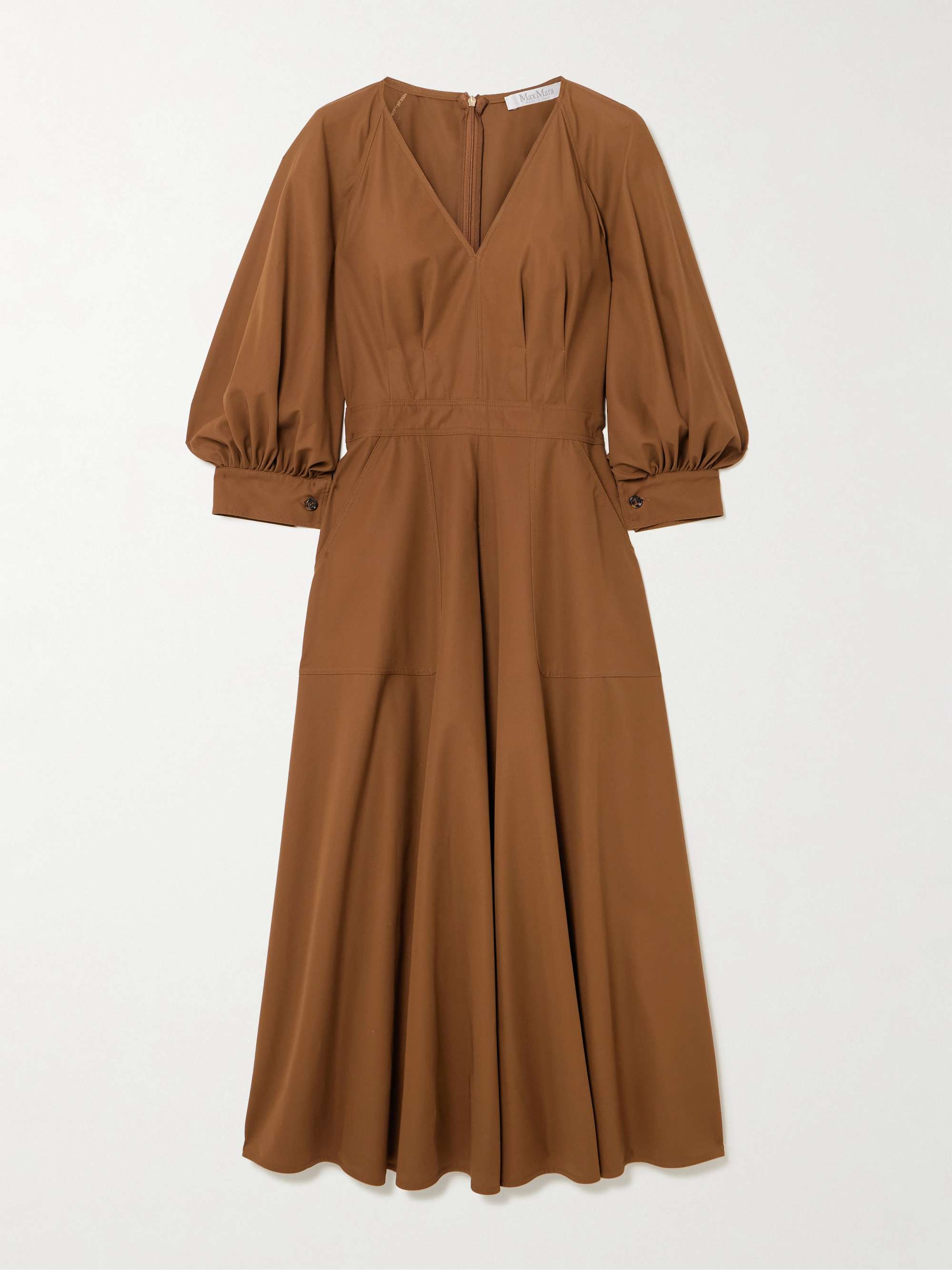 Pedaggi paneled cotton midi dress view