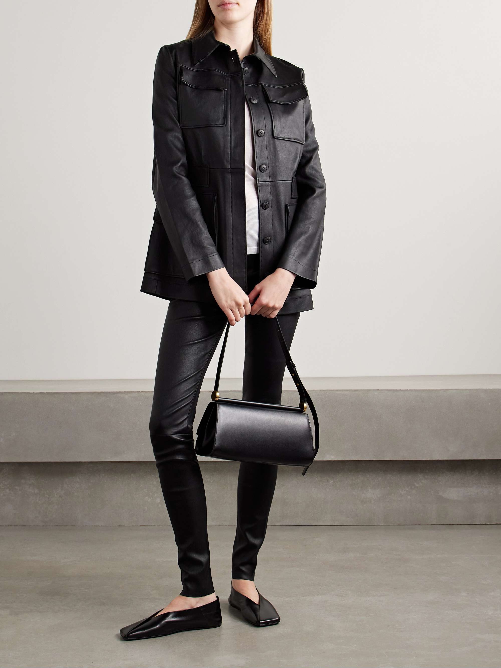Leon leather jacket view