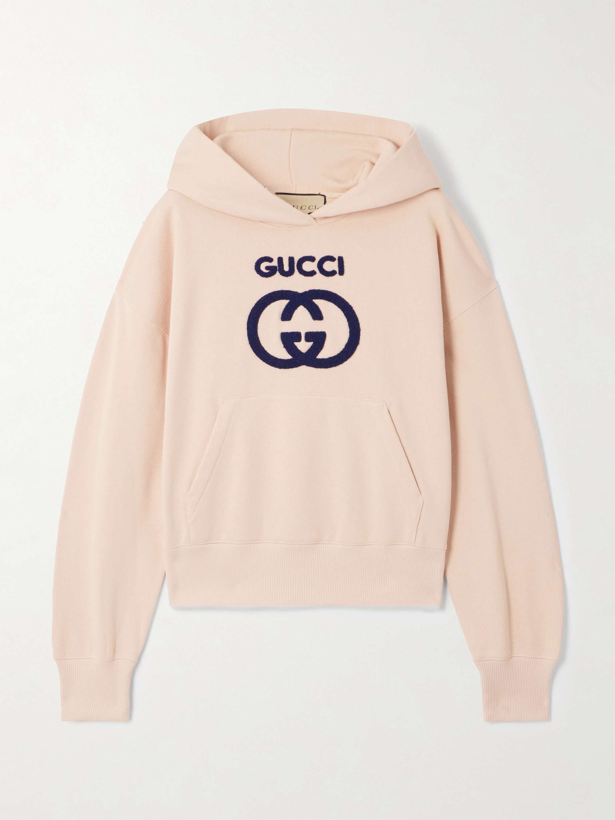 Appliquéd cotton-jersey hoodie view