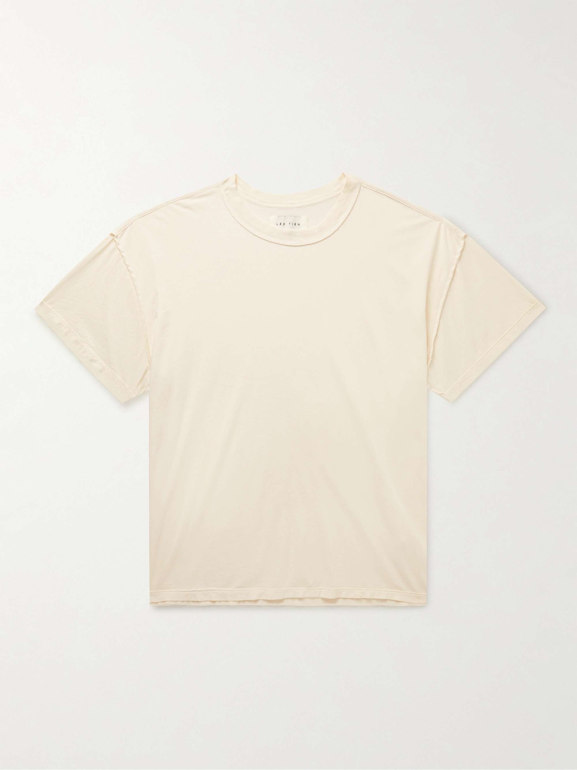 Inside Out Garment-Dyed Combed Cotton-Jersey T-Shirt view