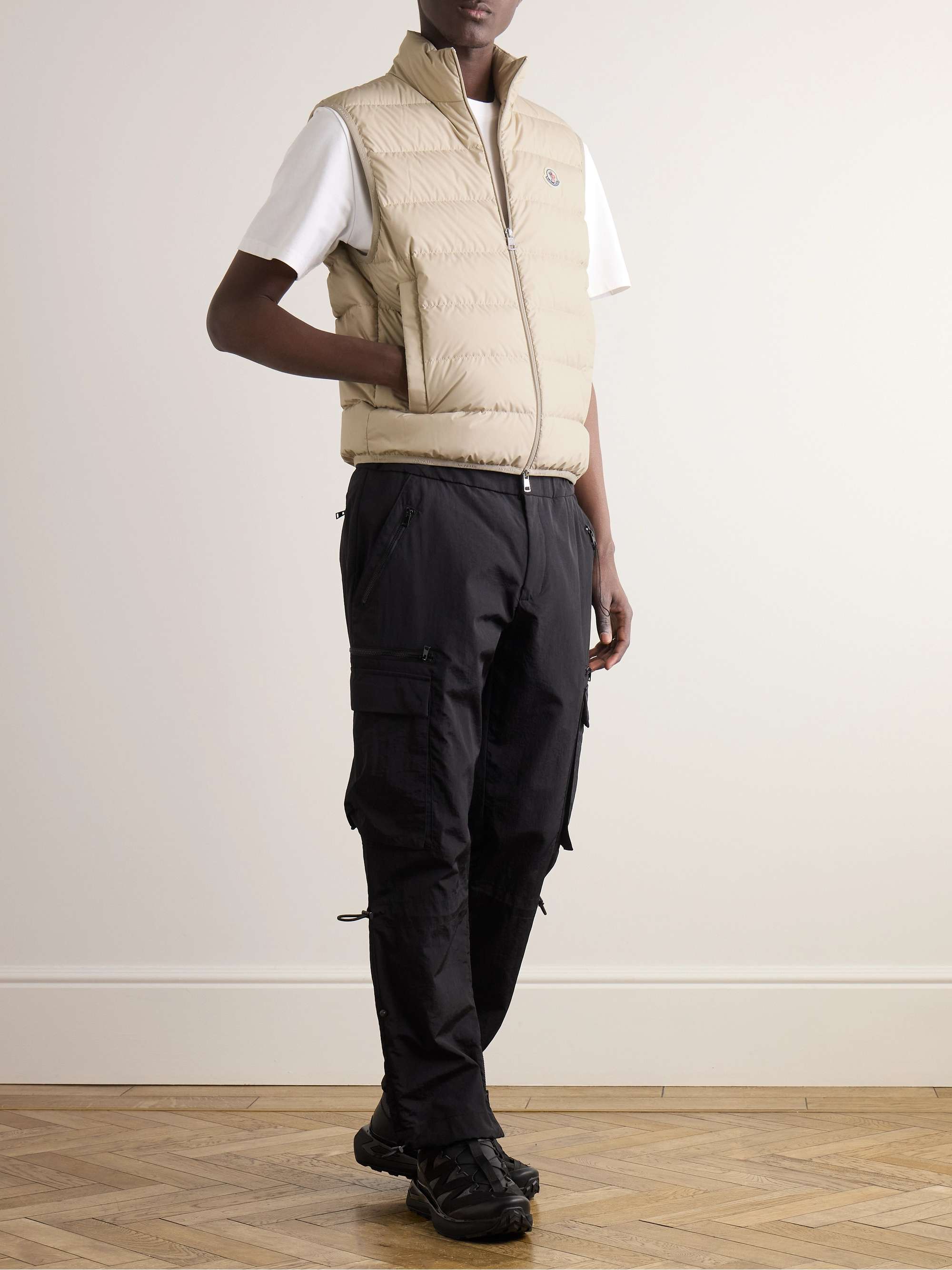 Contrin Slim-Fit Logo-Appliquéd Quilted Shell Down Gilet view