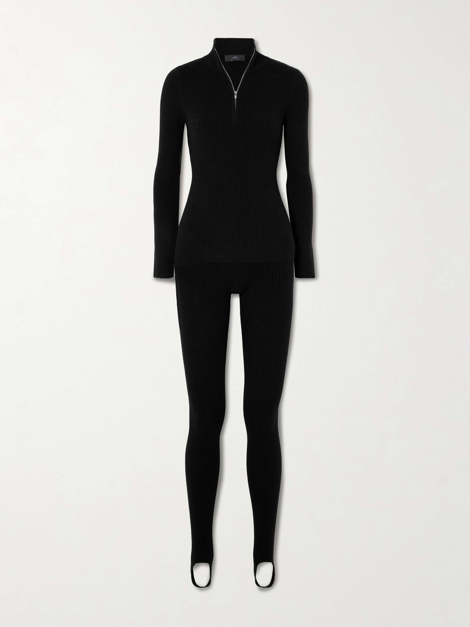 Ella ribbed cashmere sweater and leggings set view