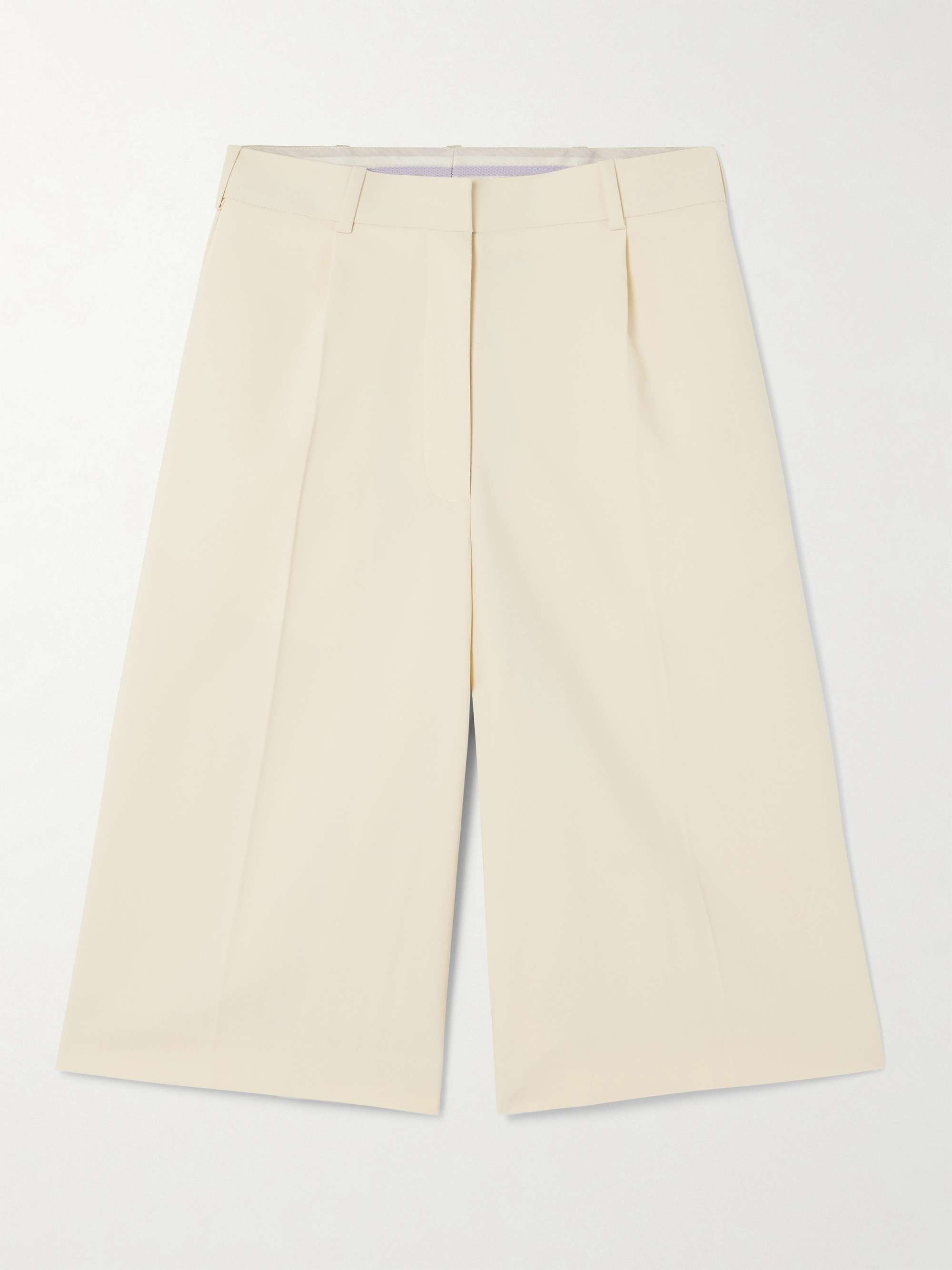 Pleated grain de poudre shorts view
