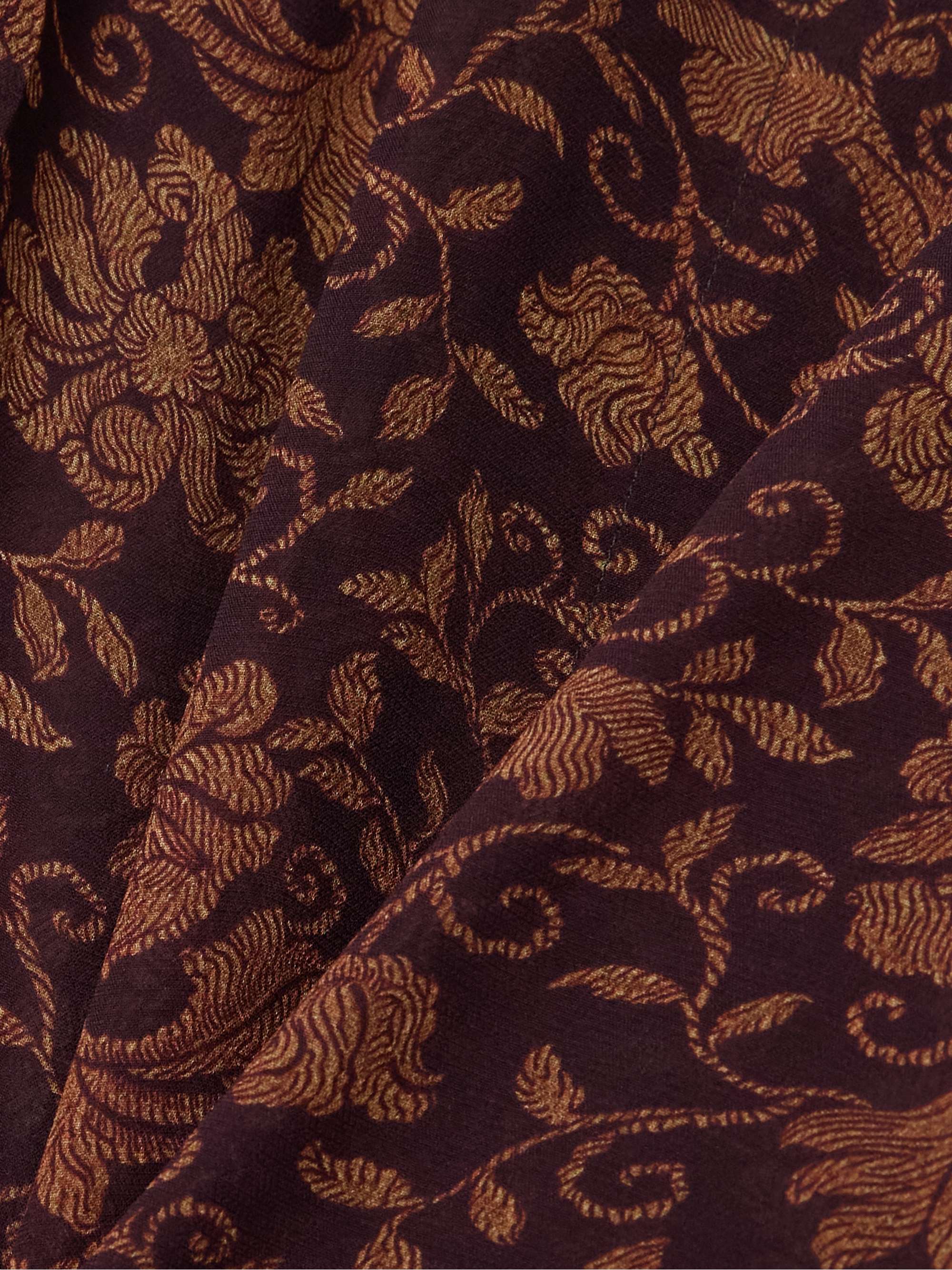 Floral-print crepe de chine shirt view