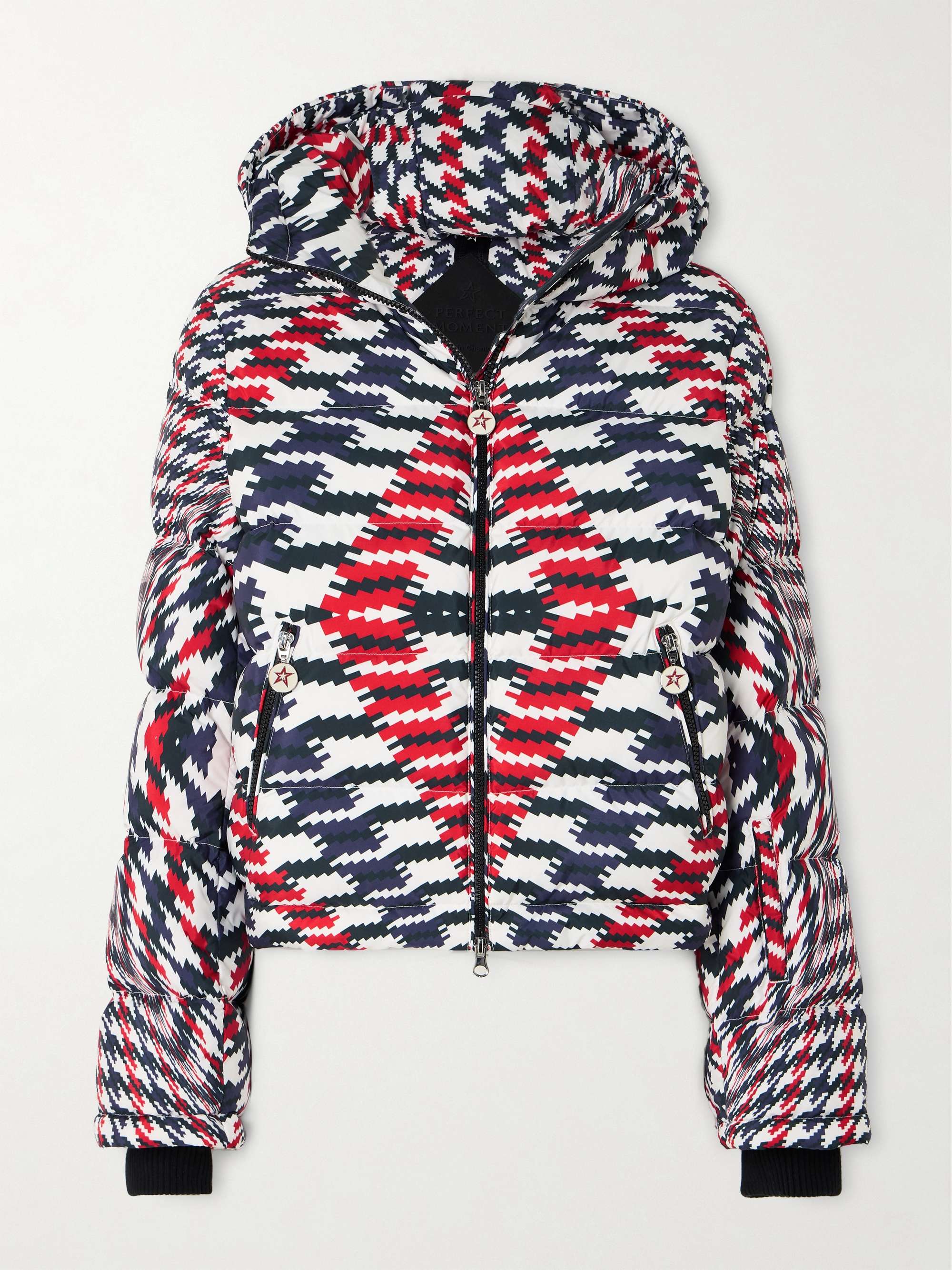 Polar Flare quilted printed down ski jacket view